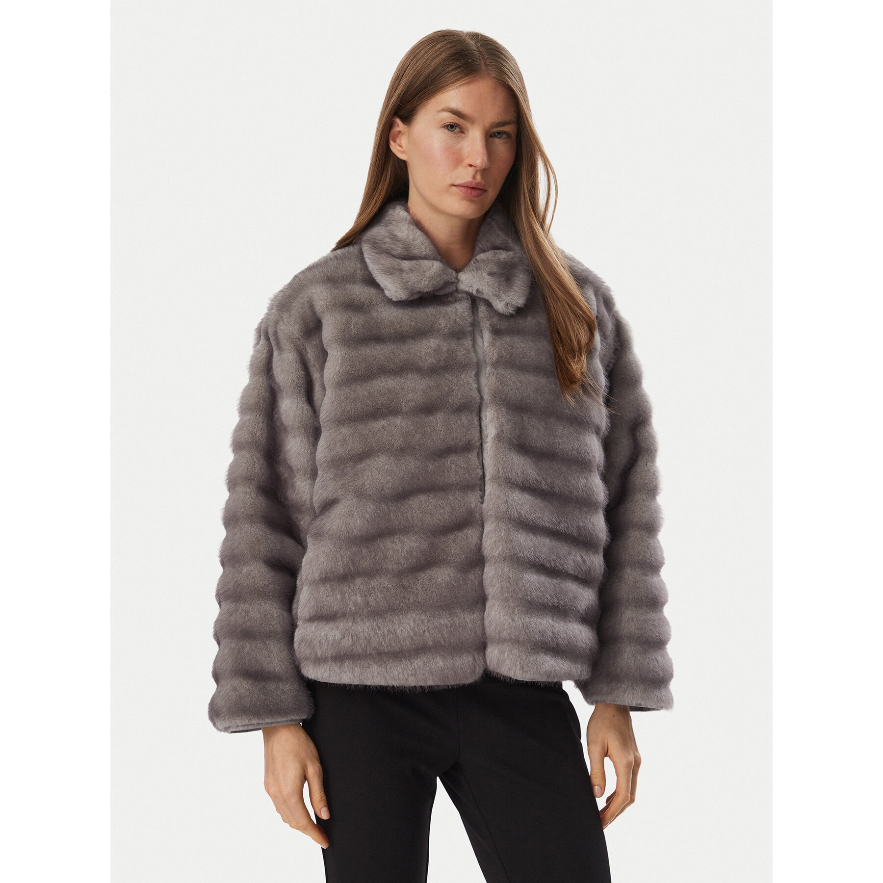 Marella Pelzmantel Emme by Marella Agio 2625456031 Grau Regular Fit