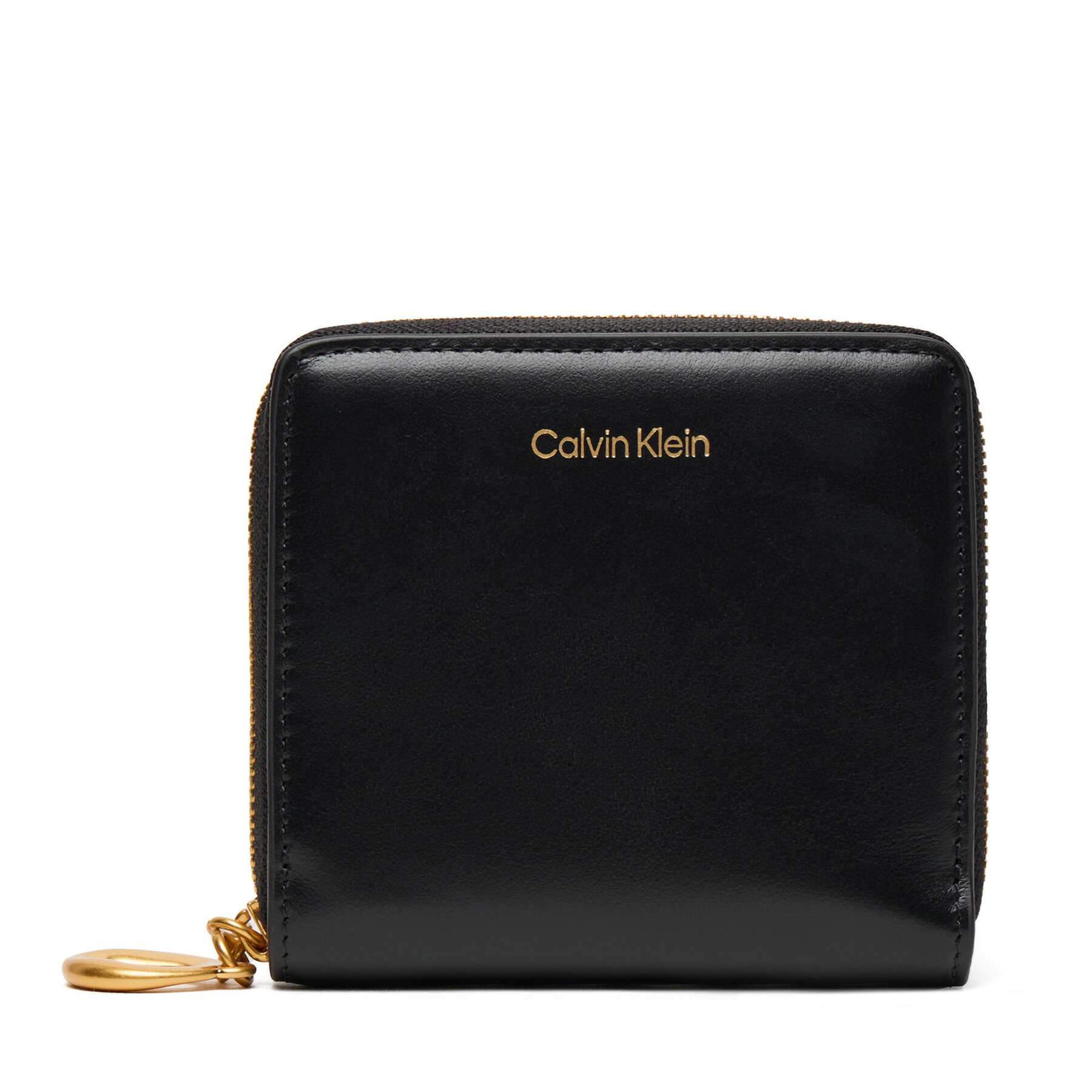 Portofel Mic de Damă Calvin Klein Hardware Square Zip Around LV04F1044G Negru