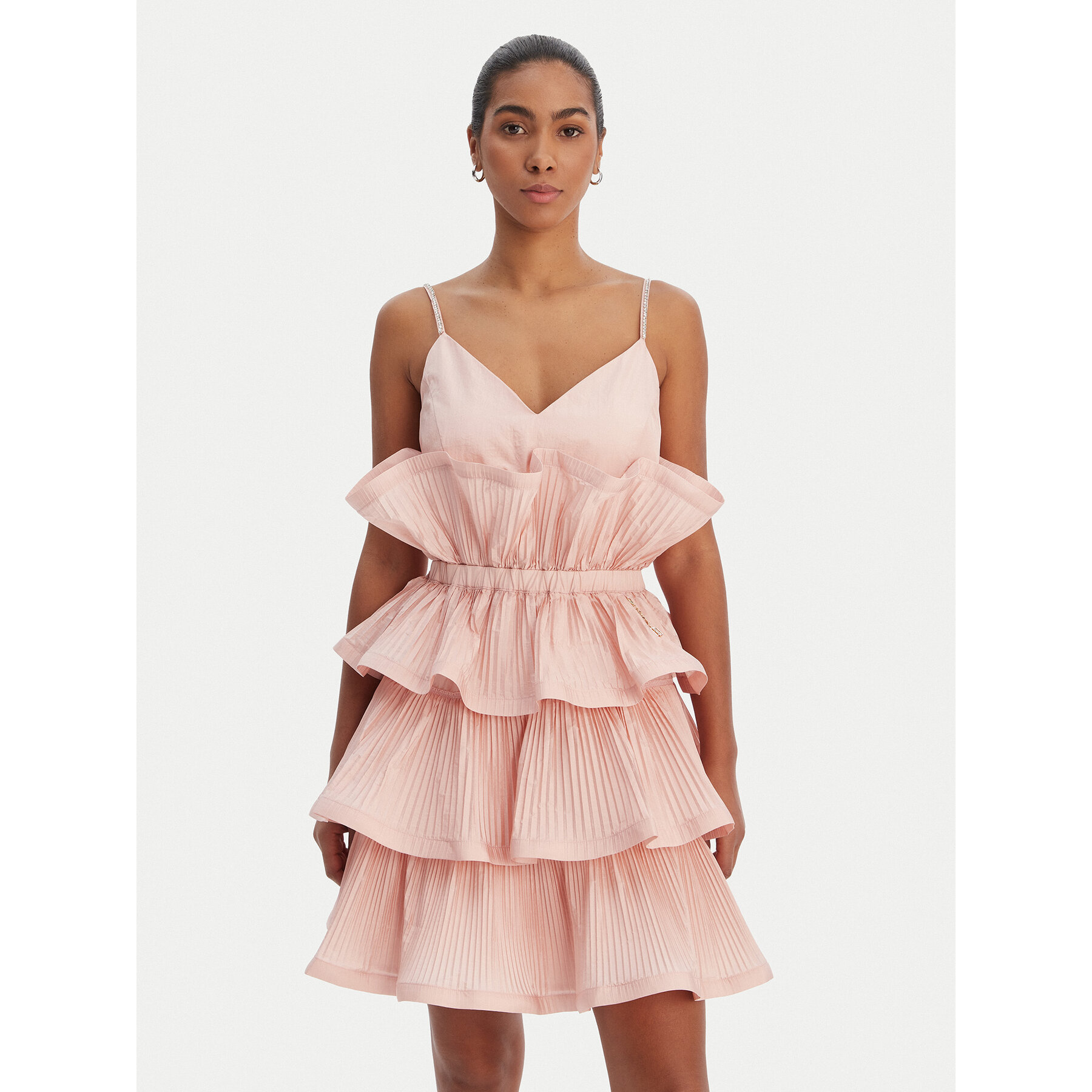 Fracomina Coctailkleid FQ26SD1007W83101 Rosa Regular Fit