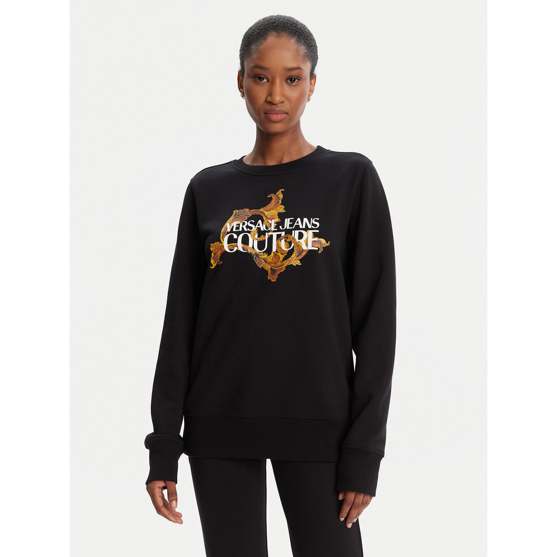 Versace Jeans Couture Sweatshirt 79HAIE06 CF00E Schwarz Regular Fit