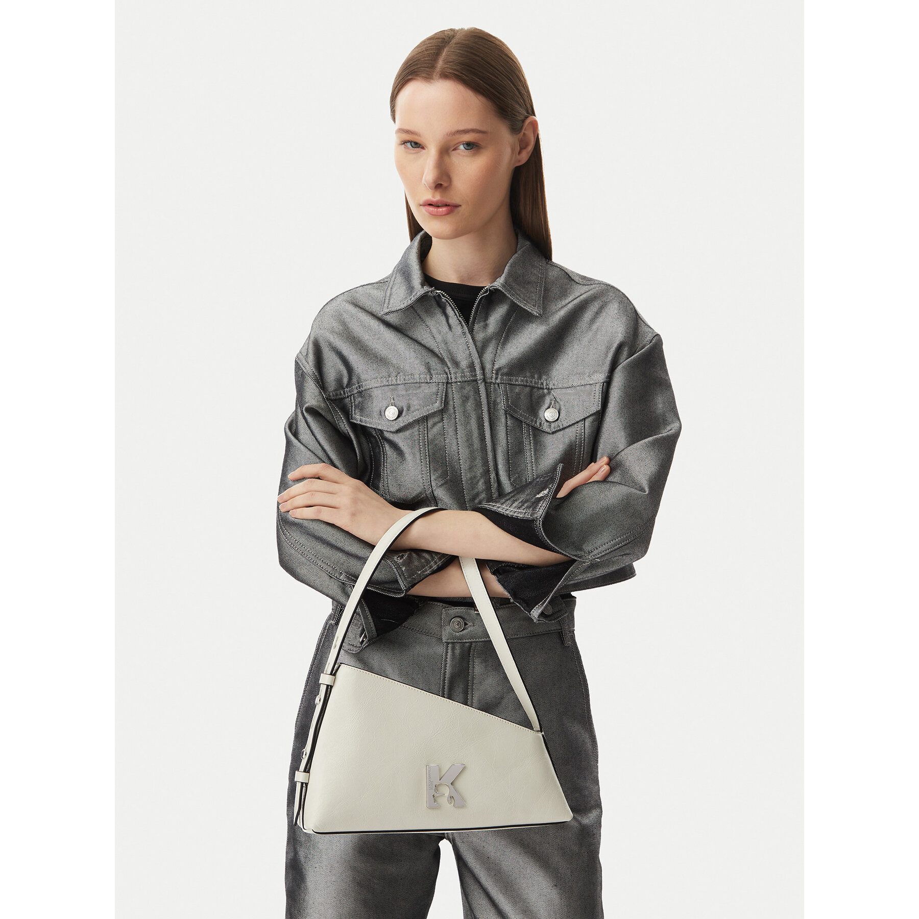 Дамска чанта Karl Lagerfeld Jeans B1W30181 Бял