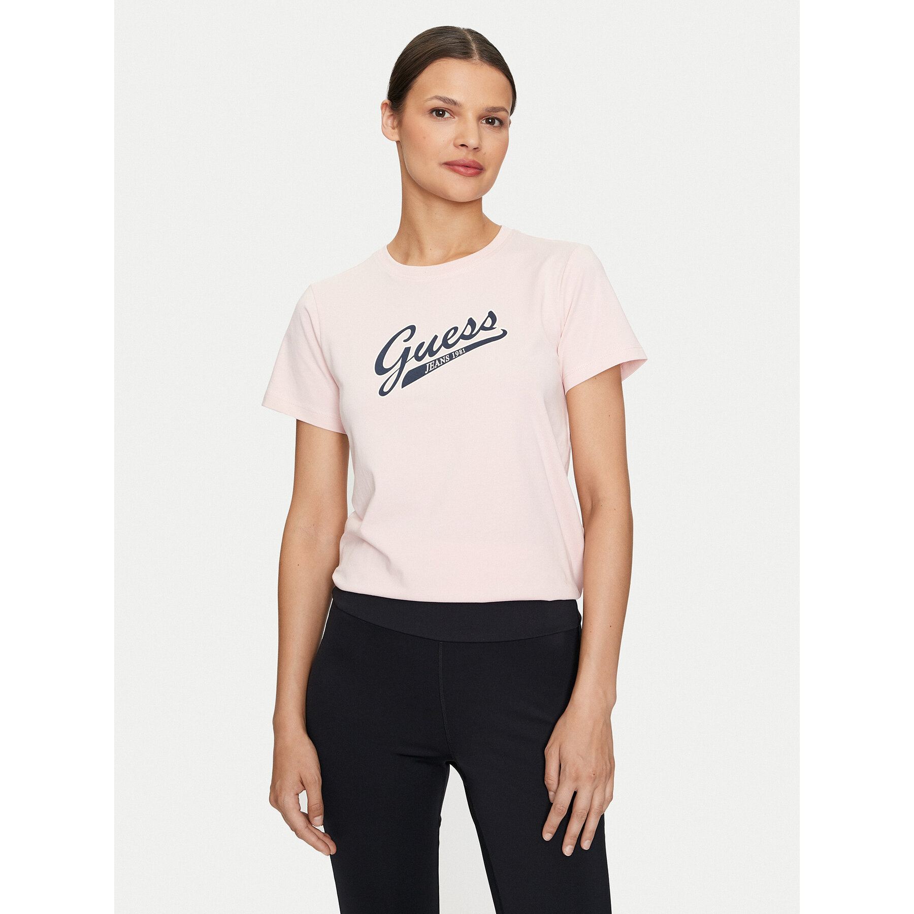 Guess Jeans T-shirt W4YI13 J1314 Rosa Regular Fit