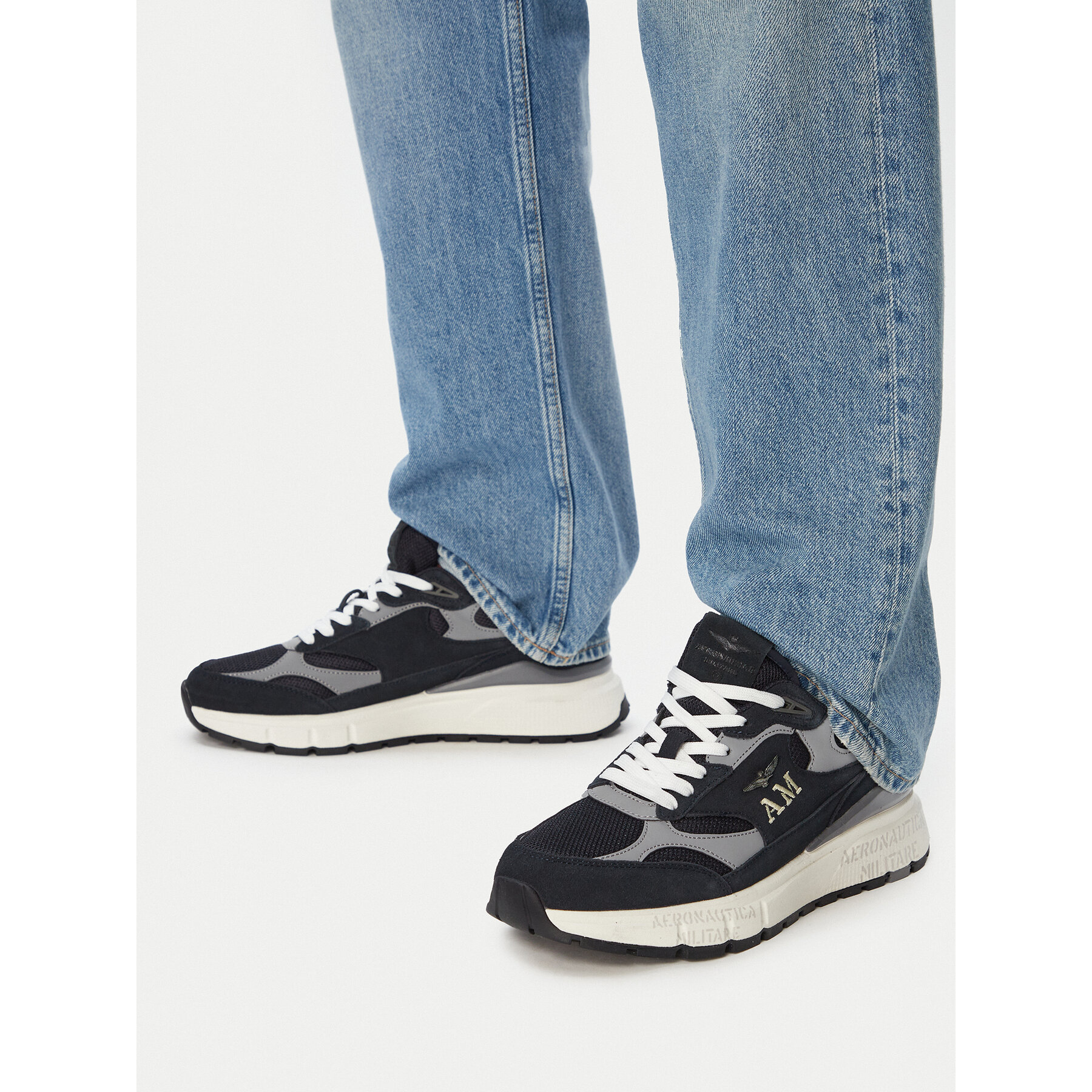 Sneakersy Aeronautica Militare 261SC0318UCT04248 Tmavomodrá