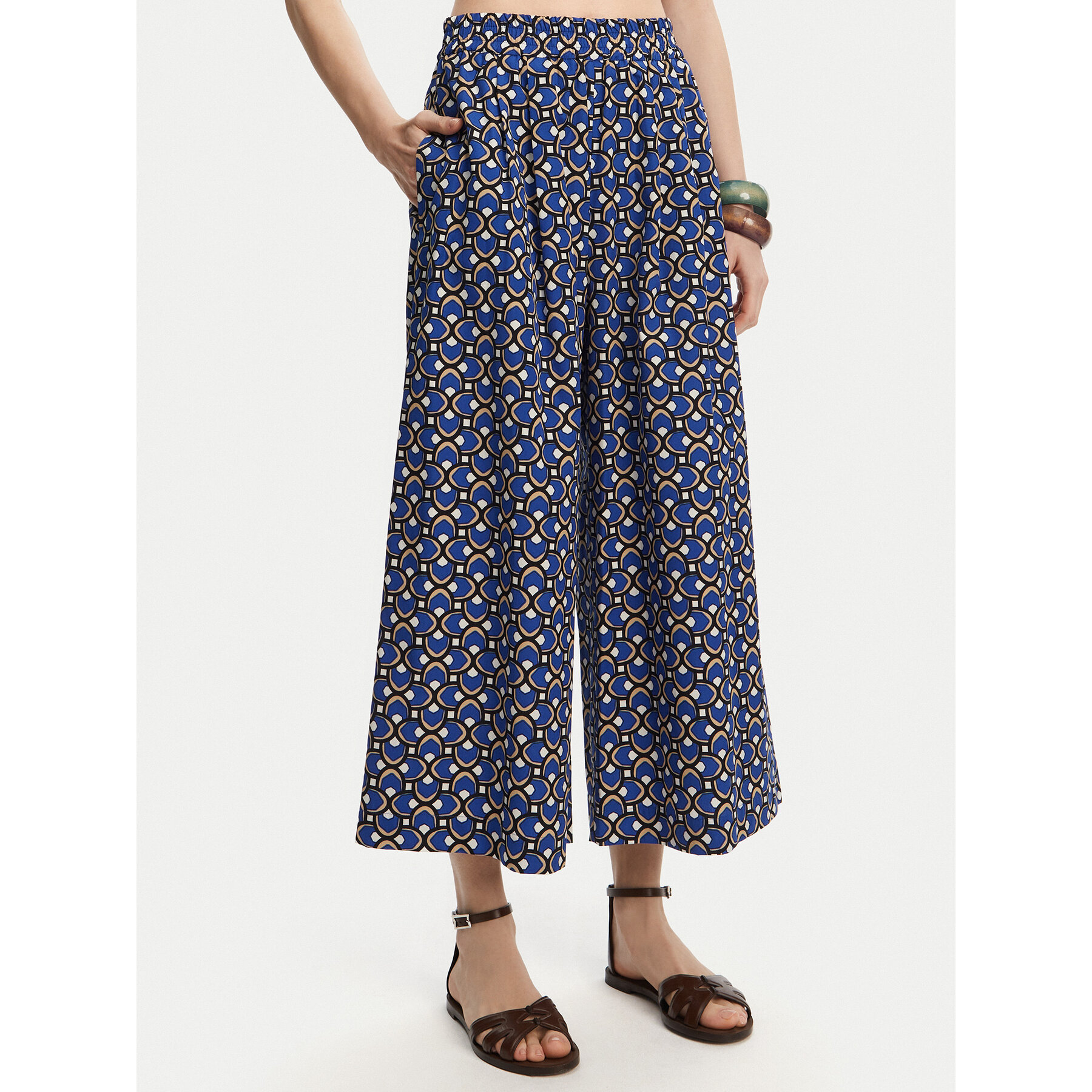 Weekend Max Mara Culottes Virgin 2515131102 Blau Relaxed Fit