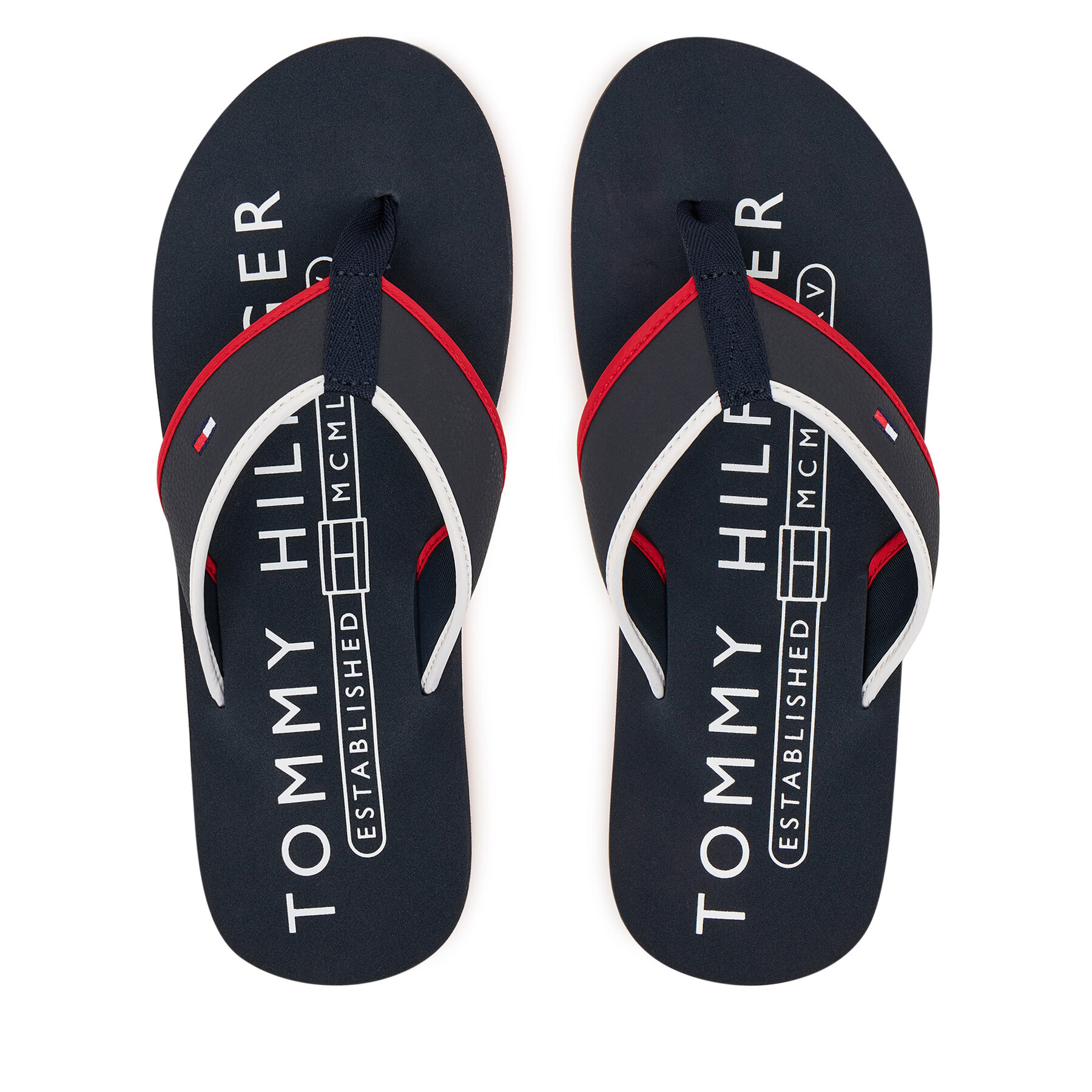 Infradito Tommy Hilfiger Tumble Beach Sandal FM0FM05710 Blu Scuro
