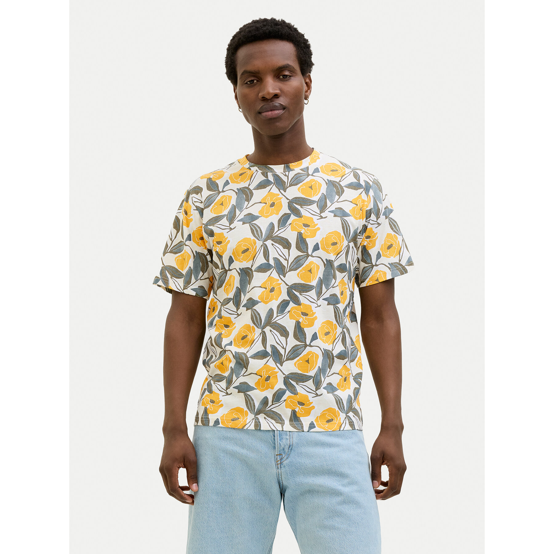 Jack & Jones T-Shirt Almeria 12276912 Μπεζ Regular Fit