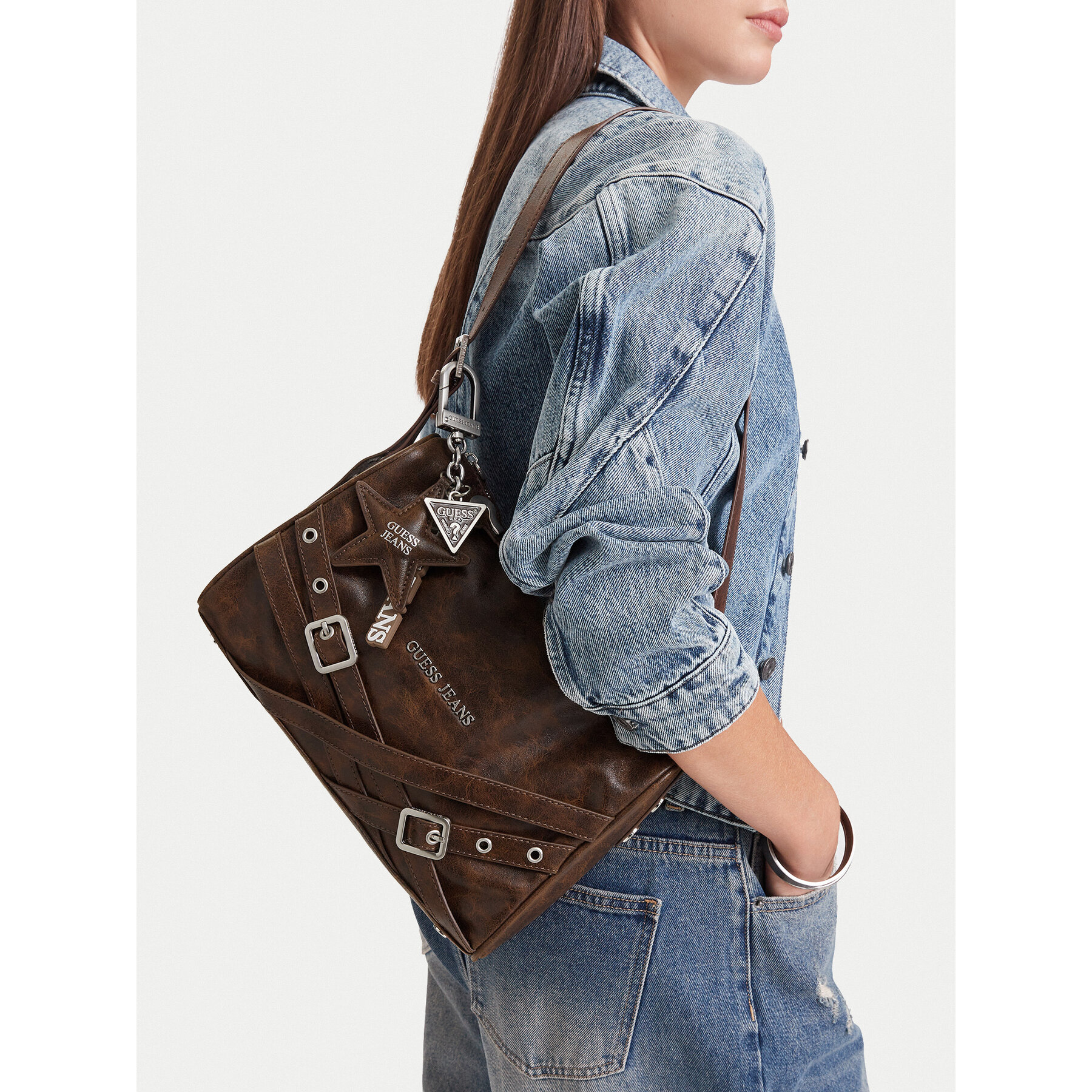 Дамска чанта Guess Jeans CEO-GUESS-S-008-10 Кафяв