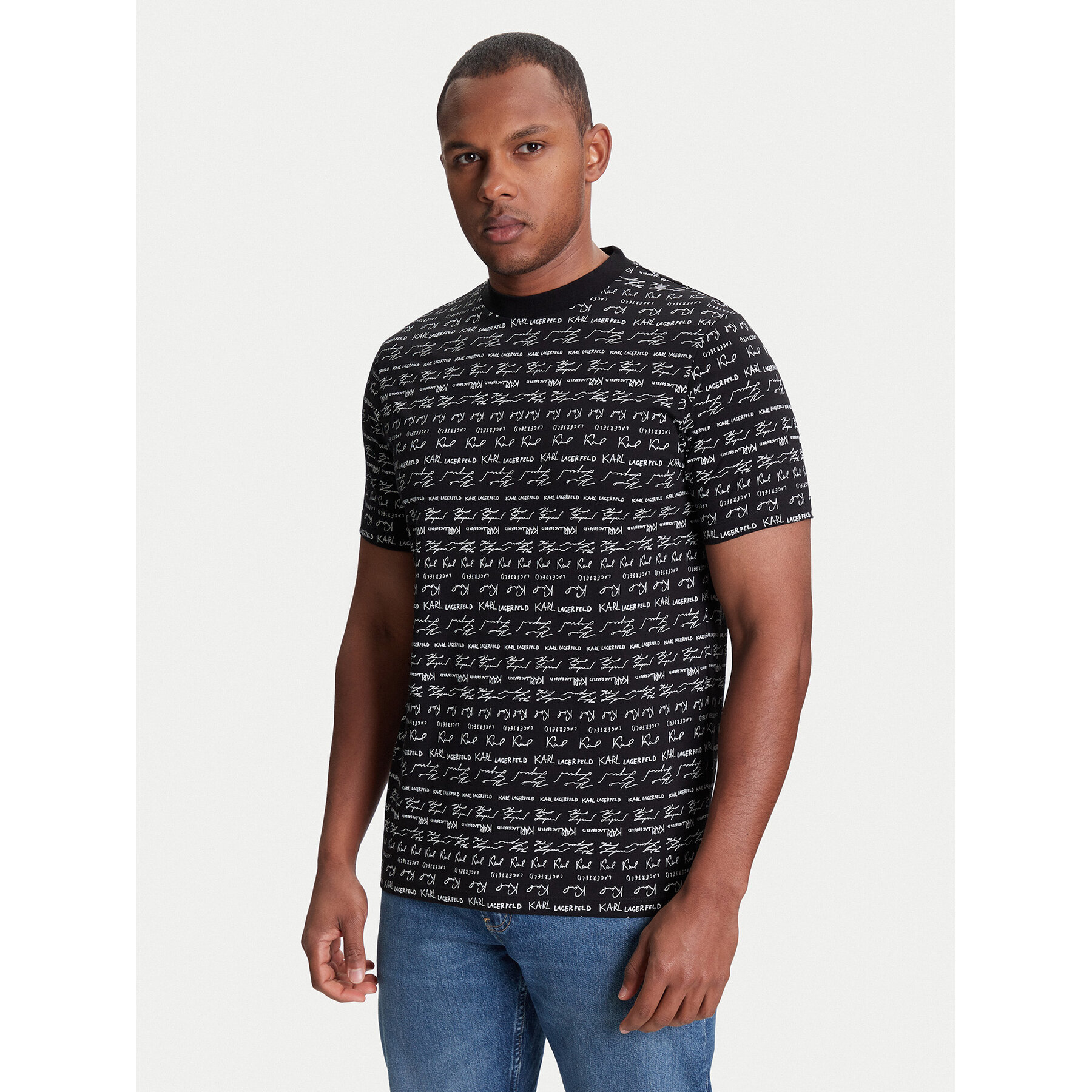 KARL LAGERFELD Póló 755040 553225 Fekete Regular Fit