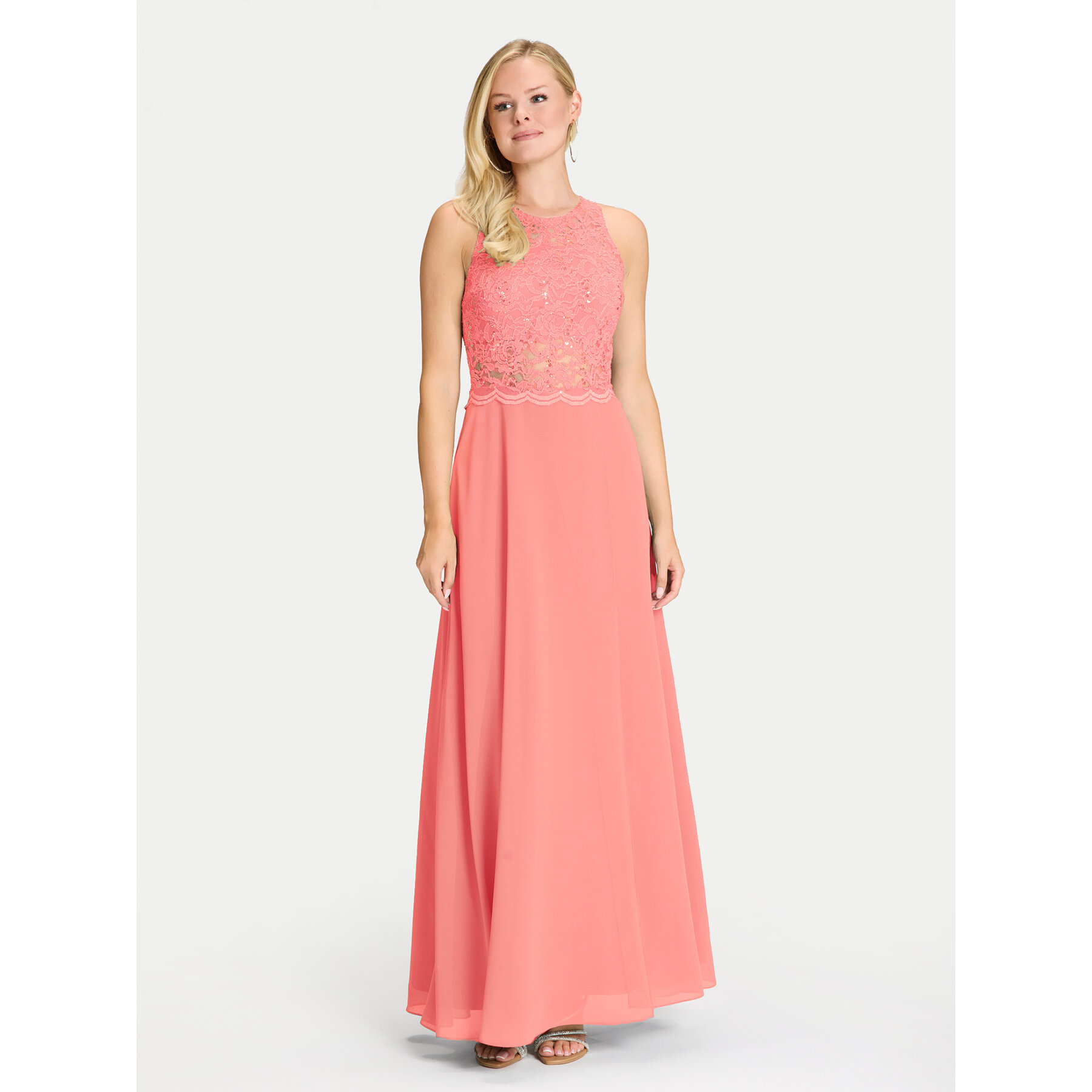 Swing Abendkleid 5AI01400 Korallenfarben Regular Fit