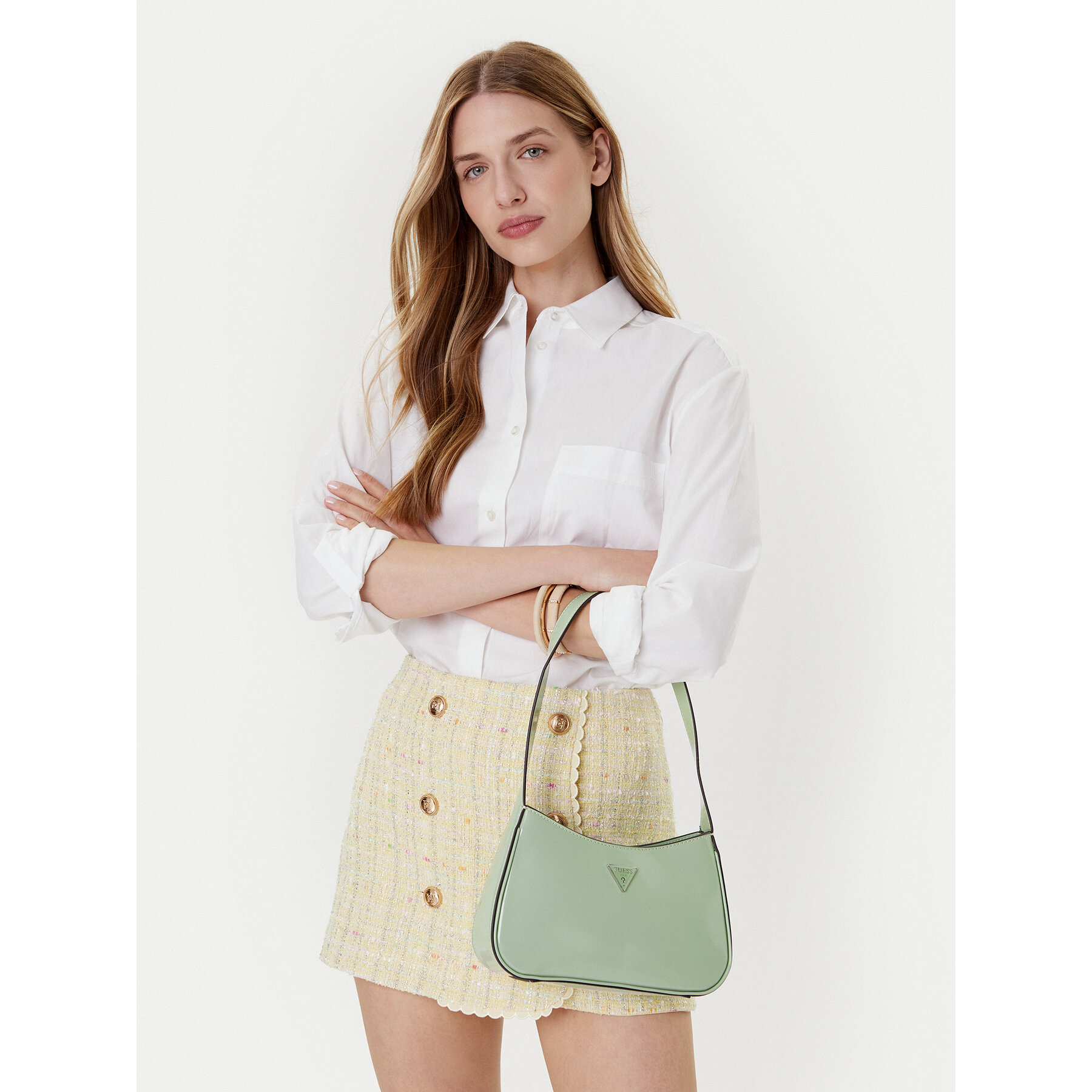 Ročna torba Guess Arnela HWNY94 96170 Zelena