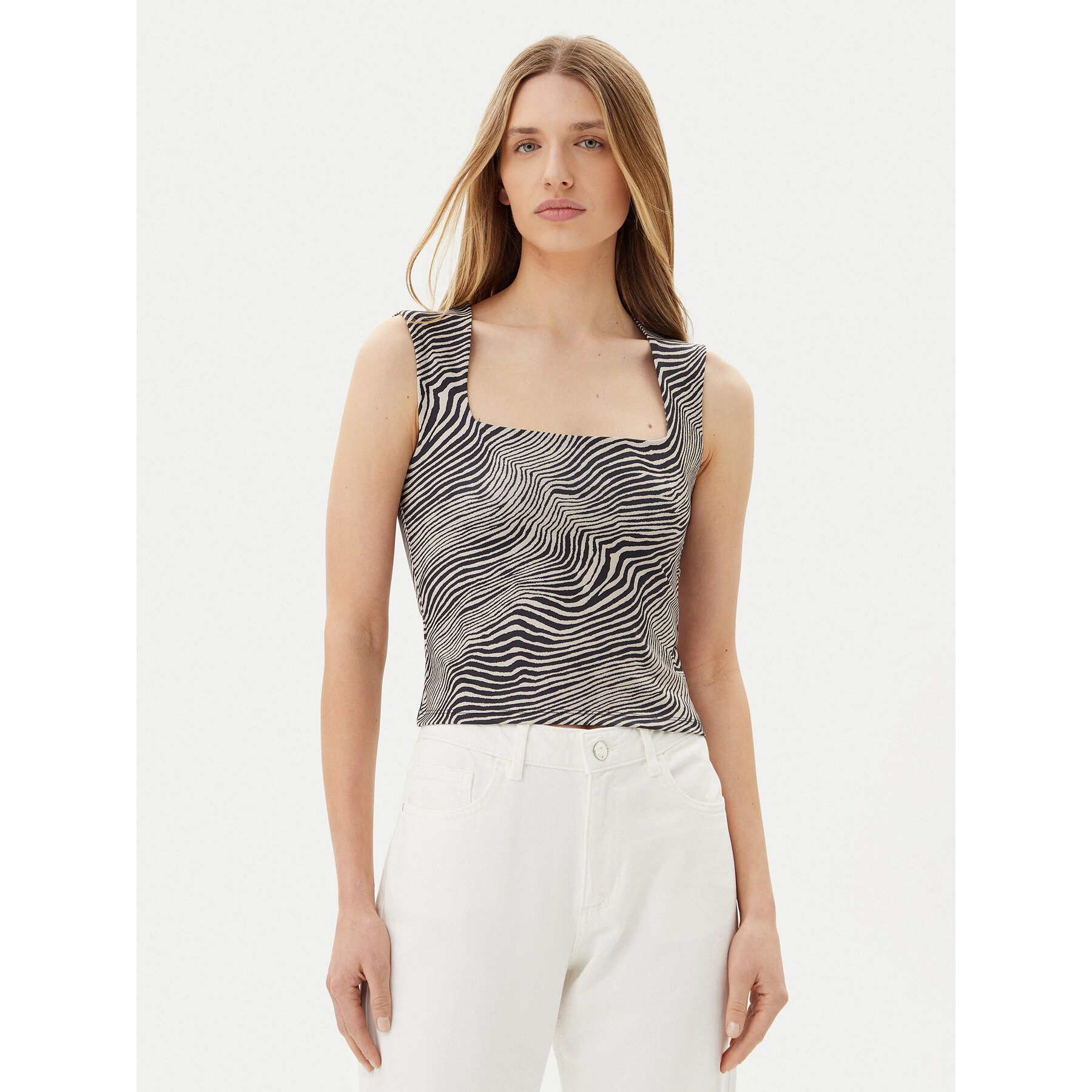 Vero Moda Felső Million 10312751 Bézs Slim Fit