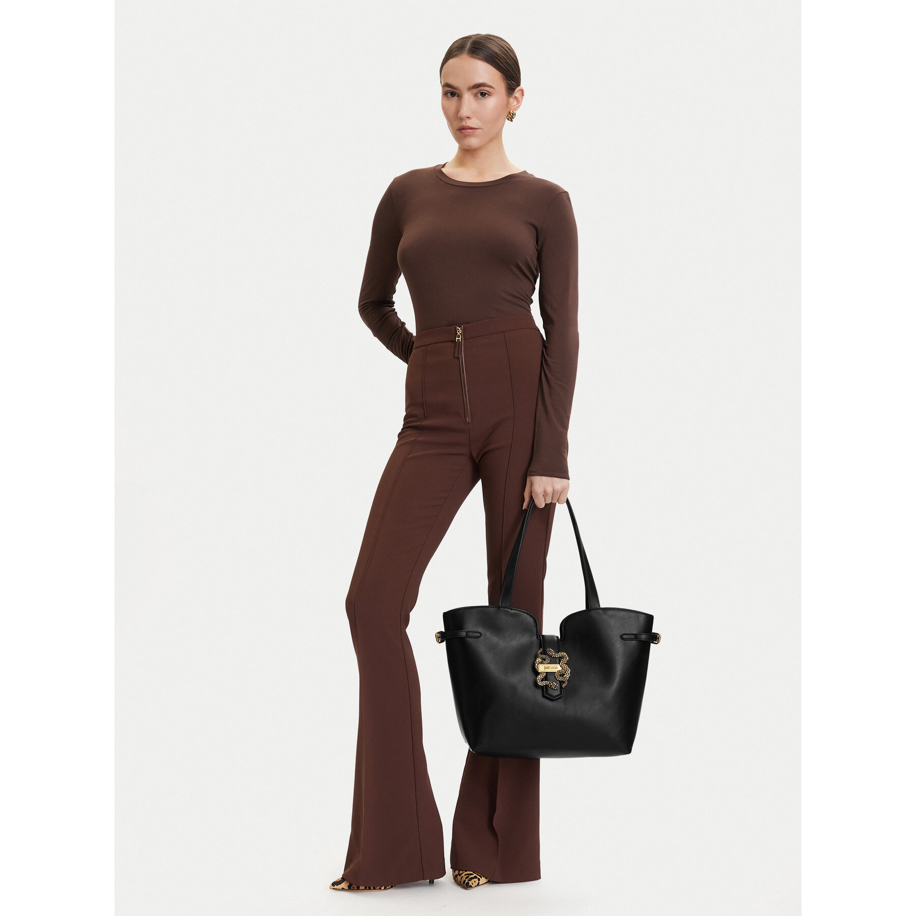 Τσάντα Just Cavalli 80RA4BA4 ZSA89 Μαύρο