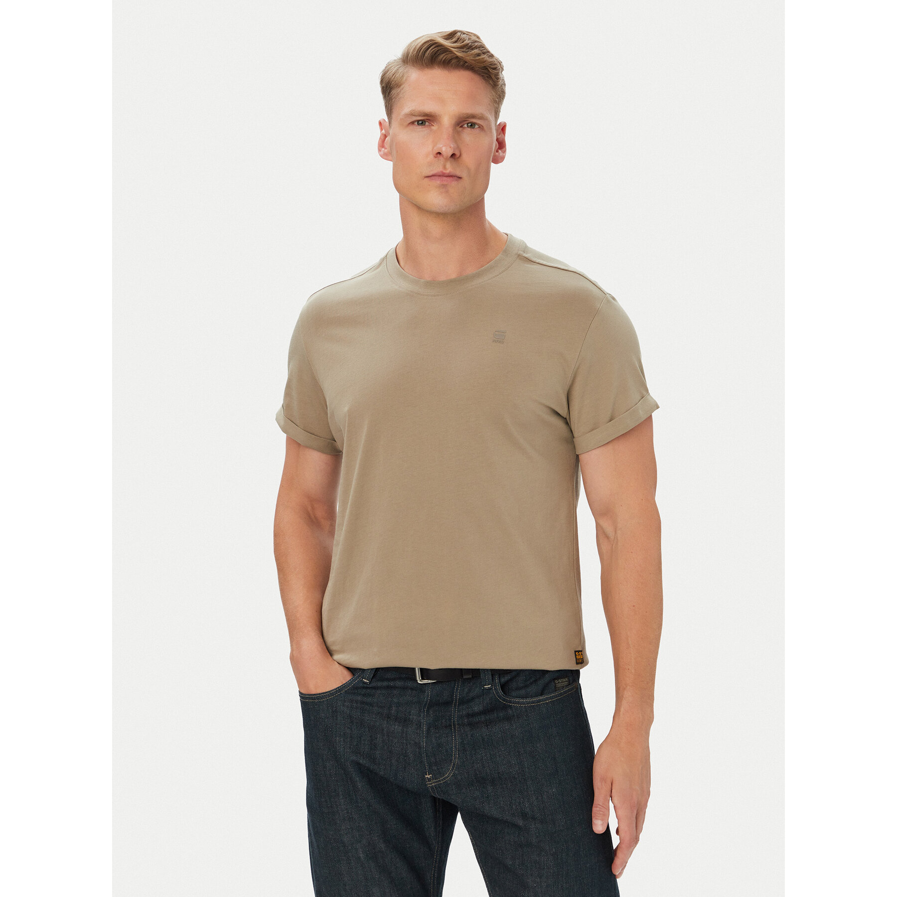 G-Star Raw T-shirt Sustainable D16396-B353-2199 Zelena Relaxed Fit