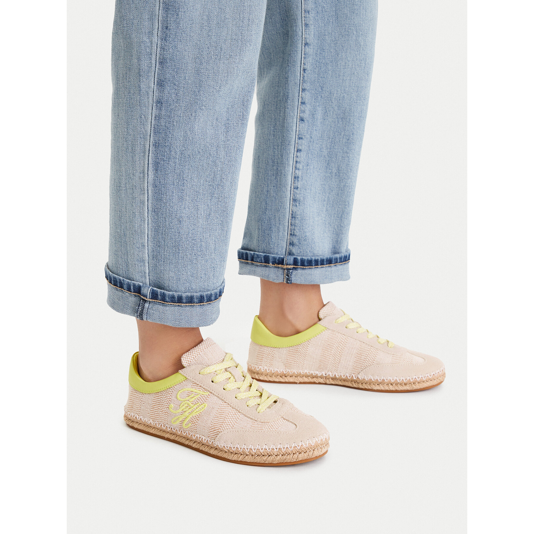 Espadrile Tommy Hilfiger Woven Logo Embroidery FW0FW09108 Bej