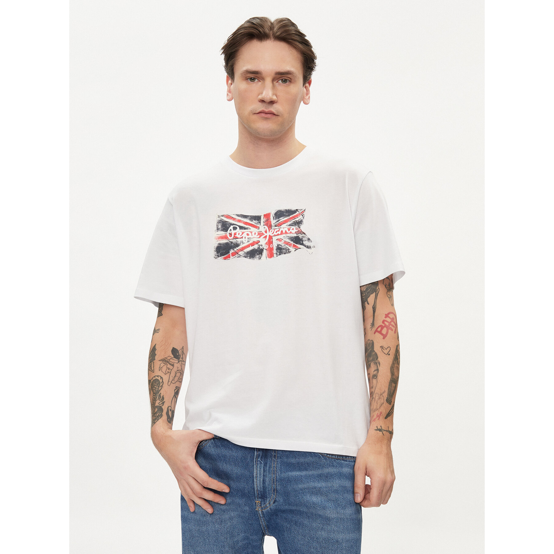 Pepe Jeans T-shirt Clag PM509384 Bianco Regular Fit