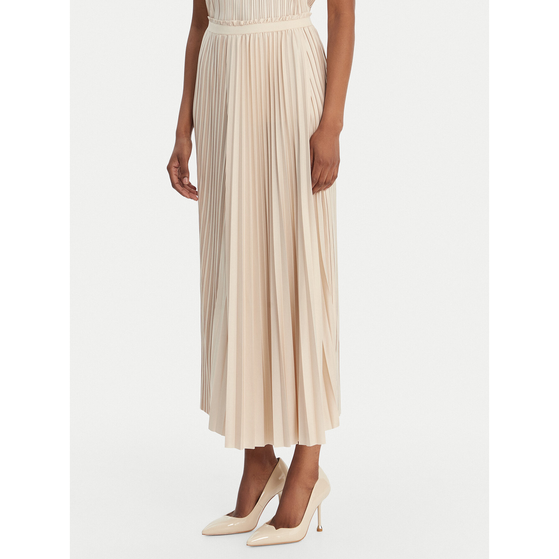 MAX&Co. Faltenrock 2616771013200 Beige Regular Fit