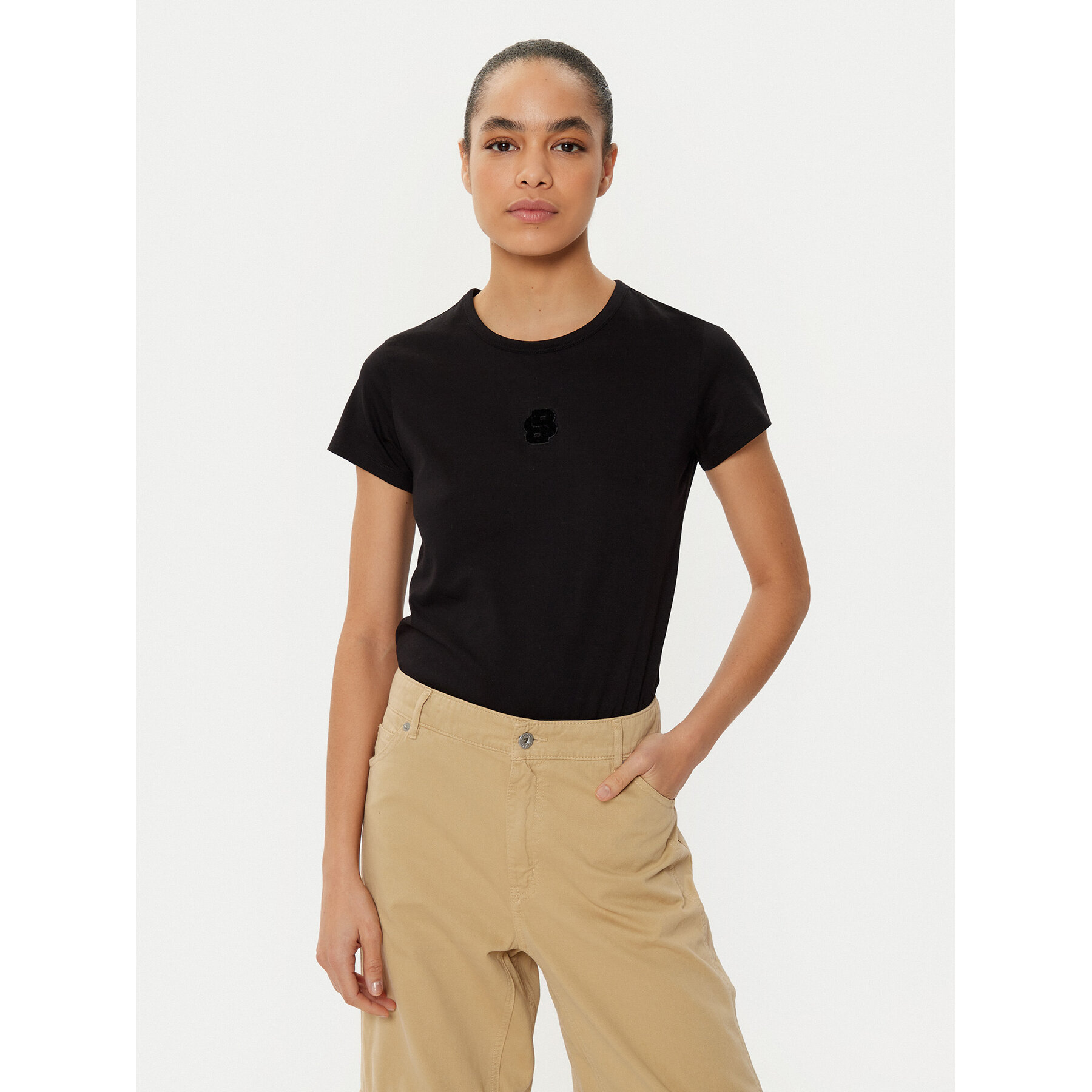 BOSS Póló Eventsa6 50534800 Fekete Regular Fit