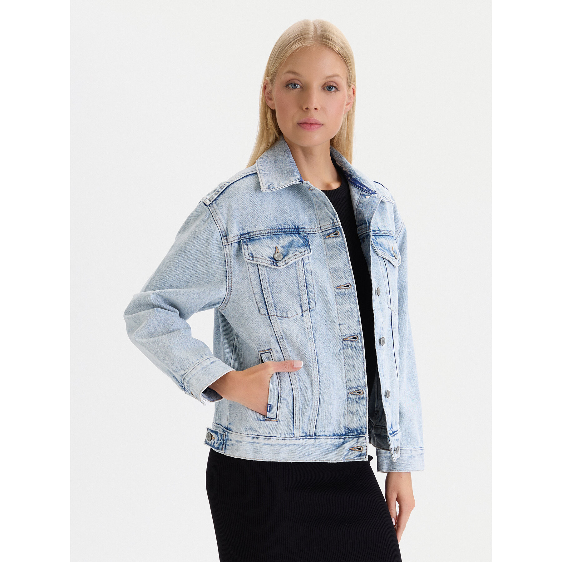 Beverly Hills Polo Club Jeansjacke W126-BHLJT-1003-22D Blau Relaxed Fit