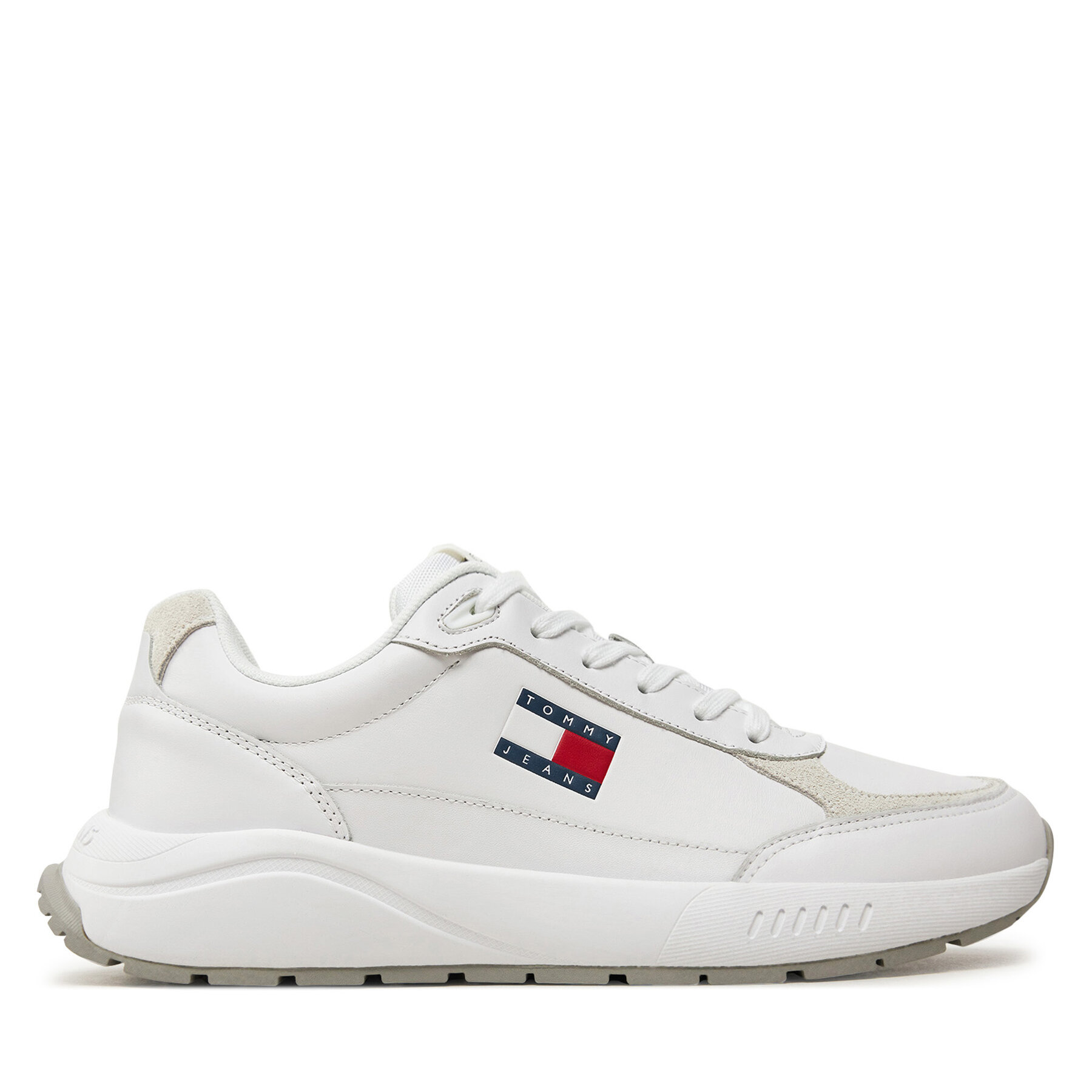 Sneakers Tommy Jeans Tjm Runner Full Leather Ess EM0EM01445 Blanc