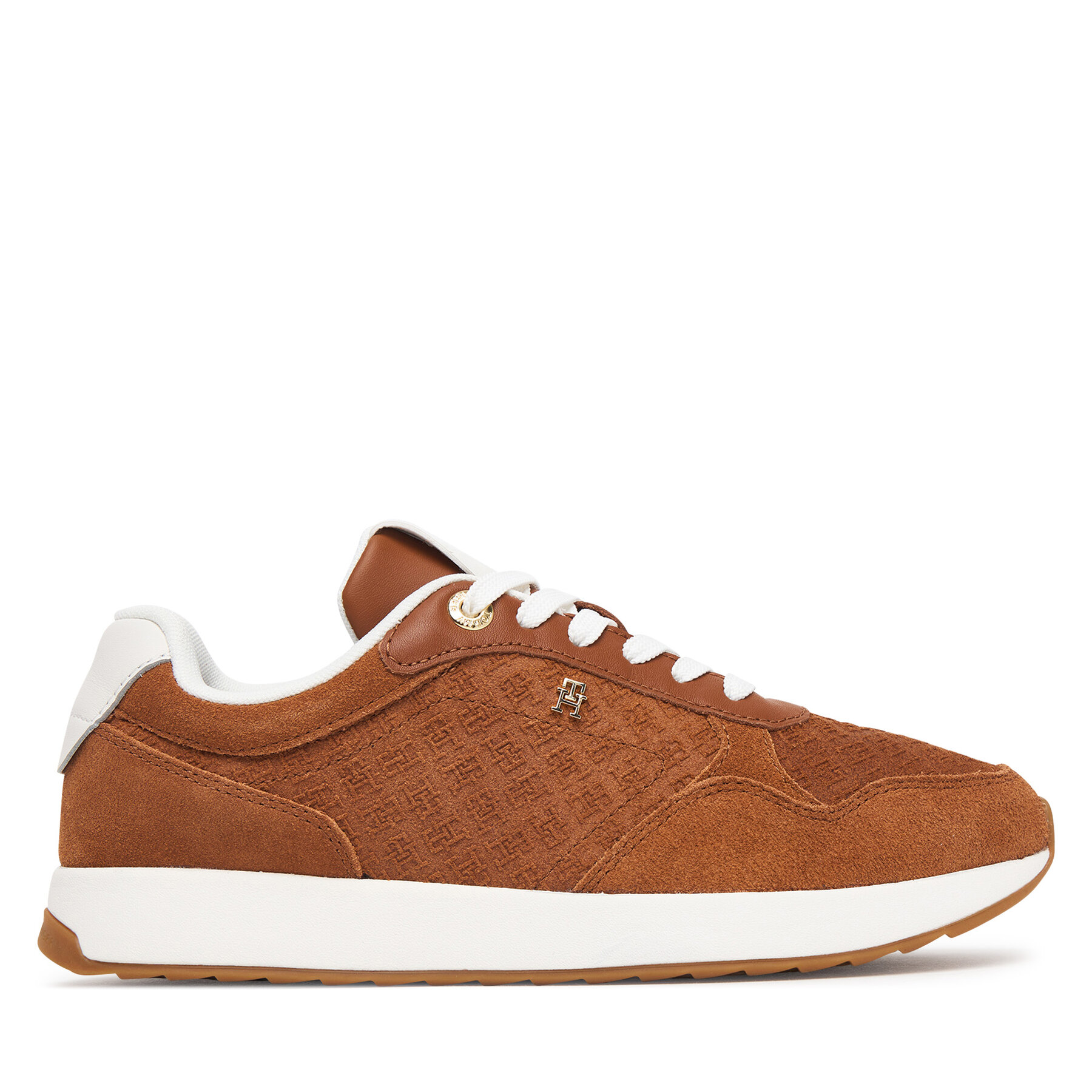 Tenisice Tommy Hilfiger Th Runner Suede Monogram FW0FW09620 Smeđa