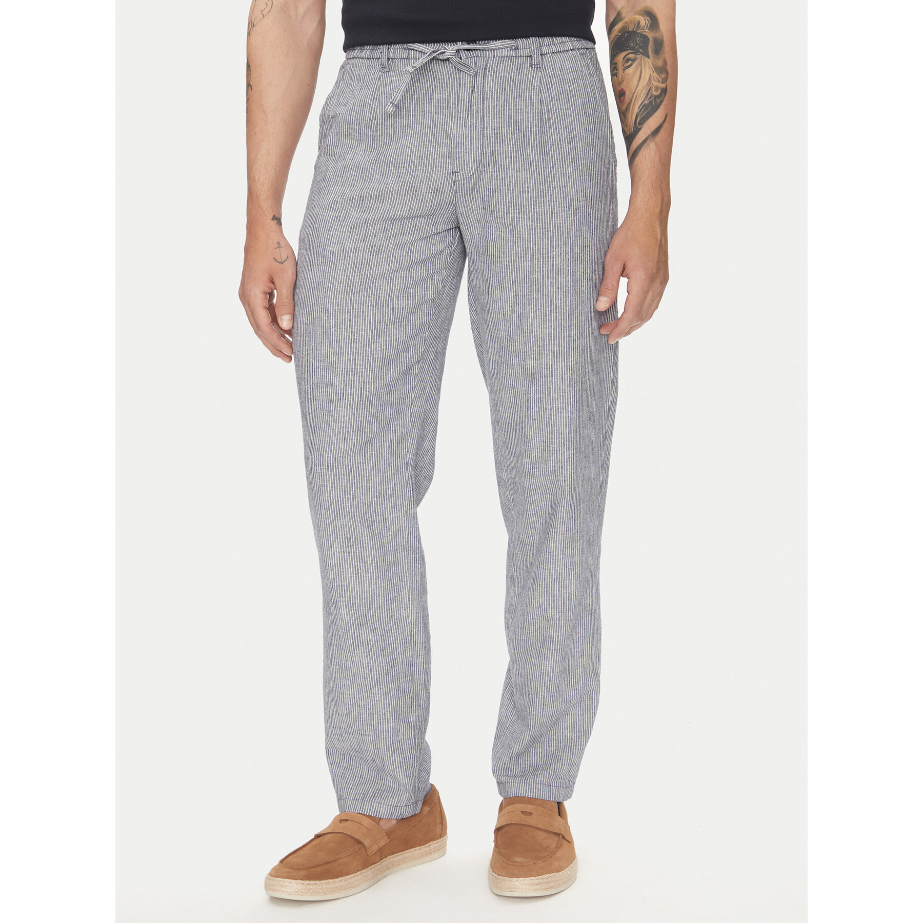 Lindbergh Stoffhose 30-003030 Blau Relaxed Fit