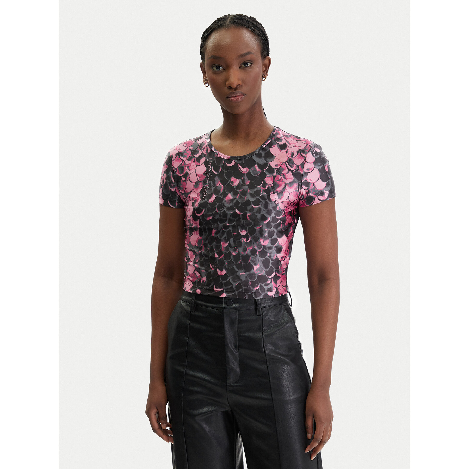 Versace Jeans Couture T-Shirt 80HAH602 JS552 Rosa Slim Fit