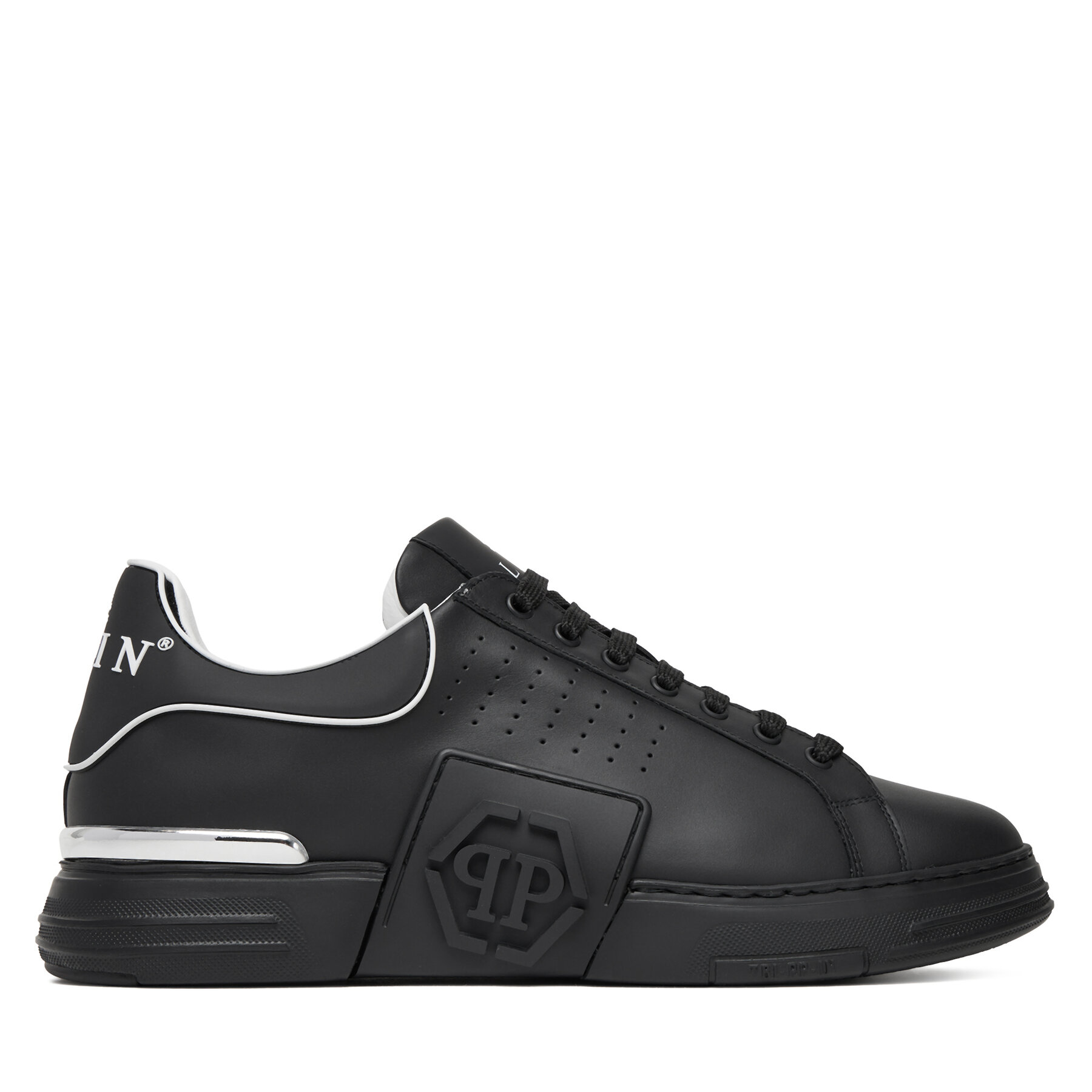 Sneakersy PHILIPP PLEIN Top Hexagon PAES USC0775 PLE005N Čierna