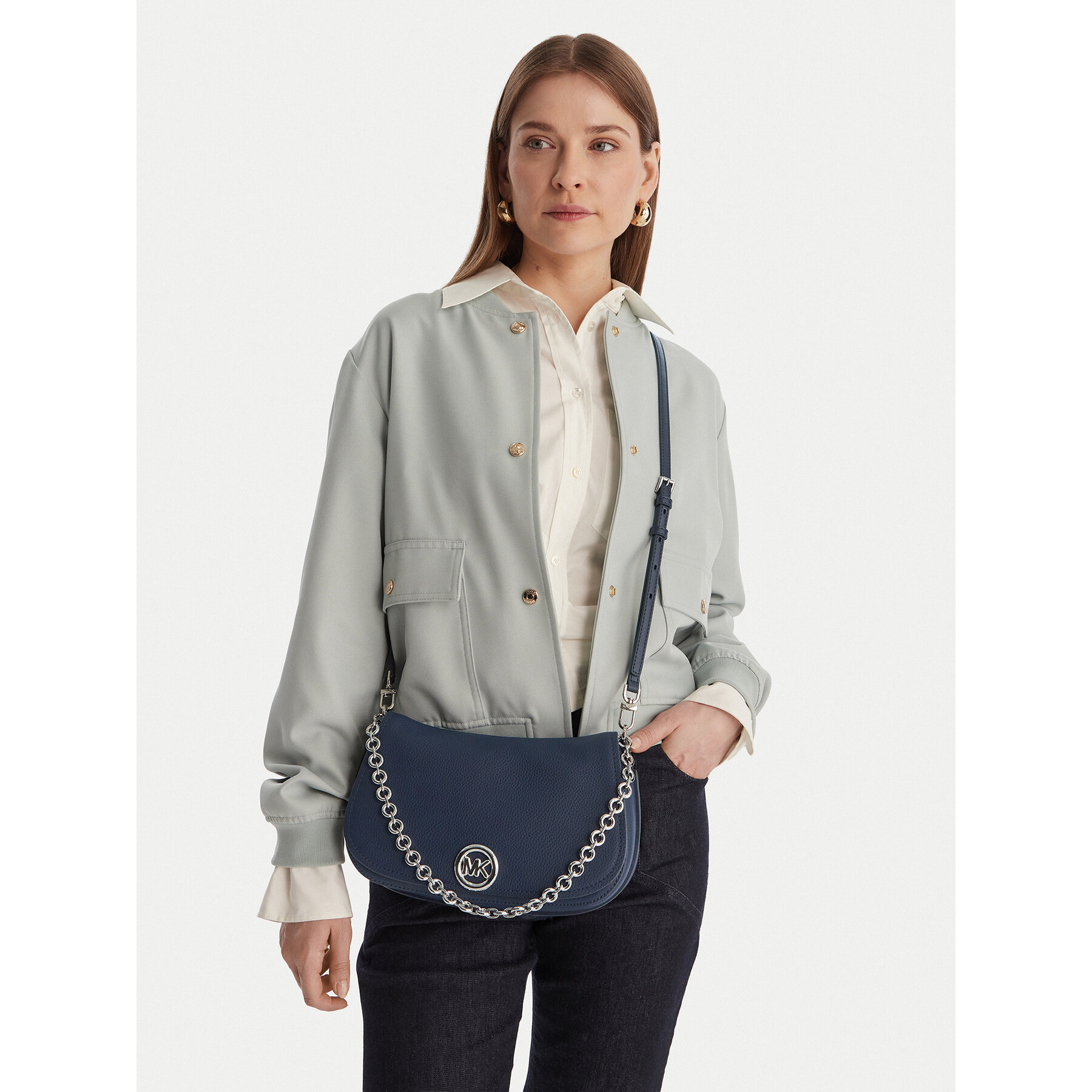 Torbica MICHAEL Michael Kors 30R6SY5S2L Tamnoplava