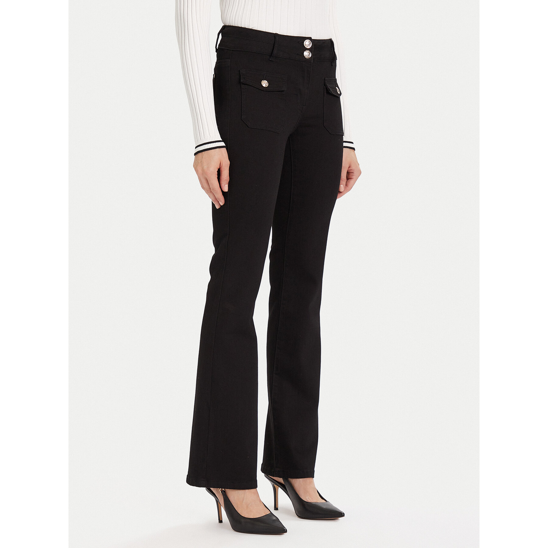 Morgan Jeans 241-POLEN Schwarz Bootcut Fit