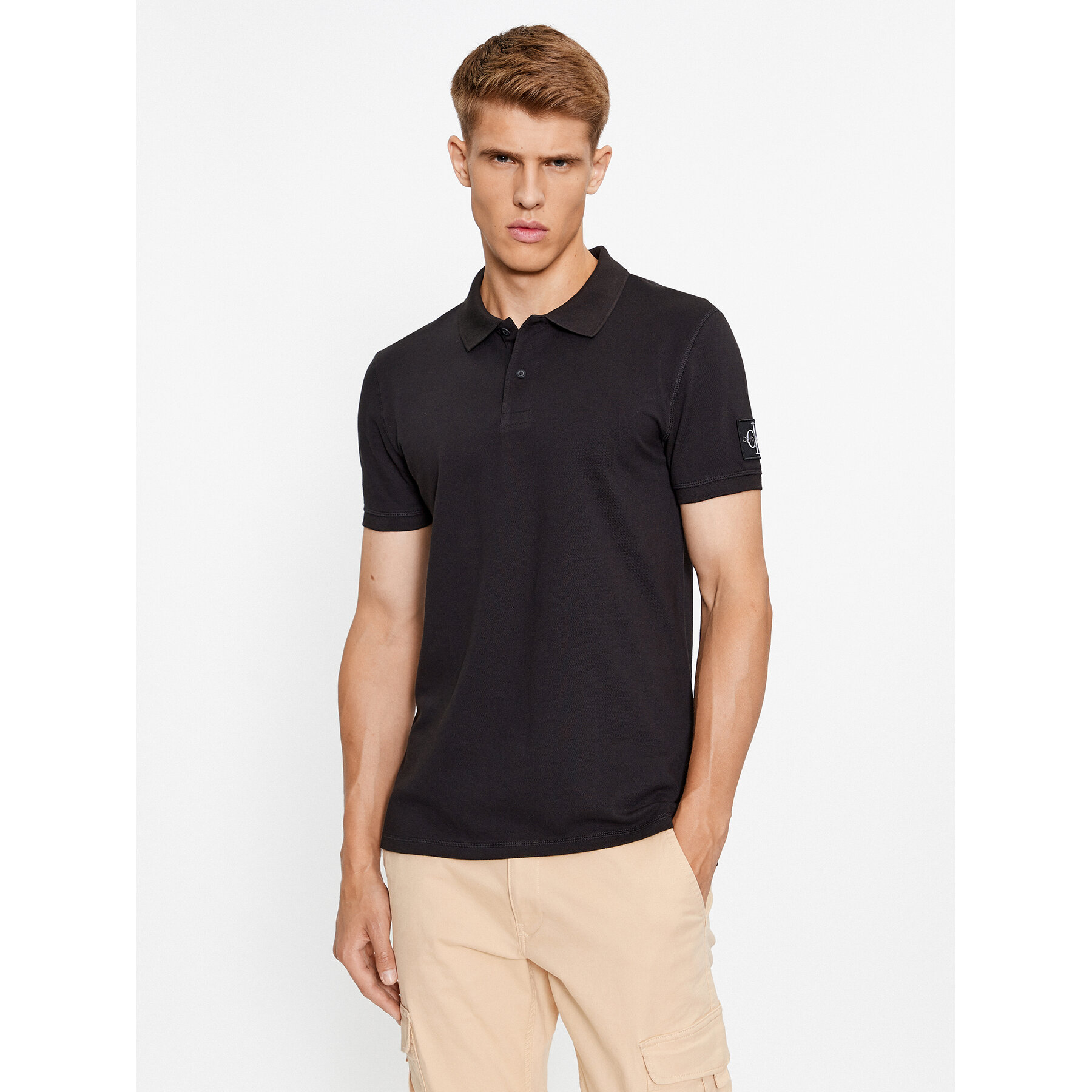Calvin Klein Jeans Polo J30J323394 Μαύρο Regular Fit