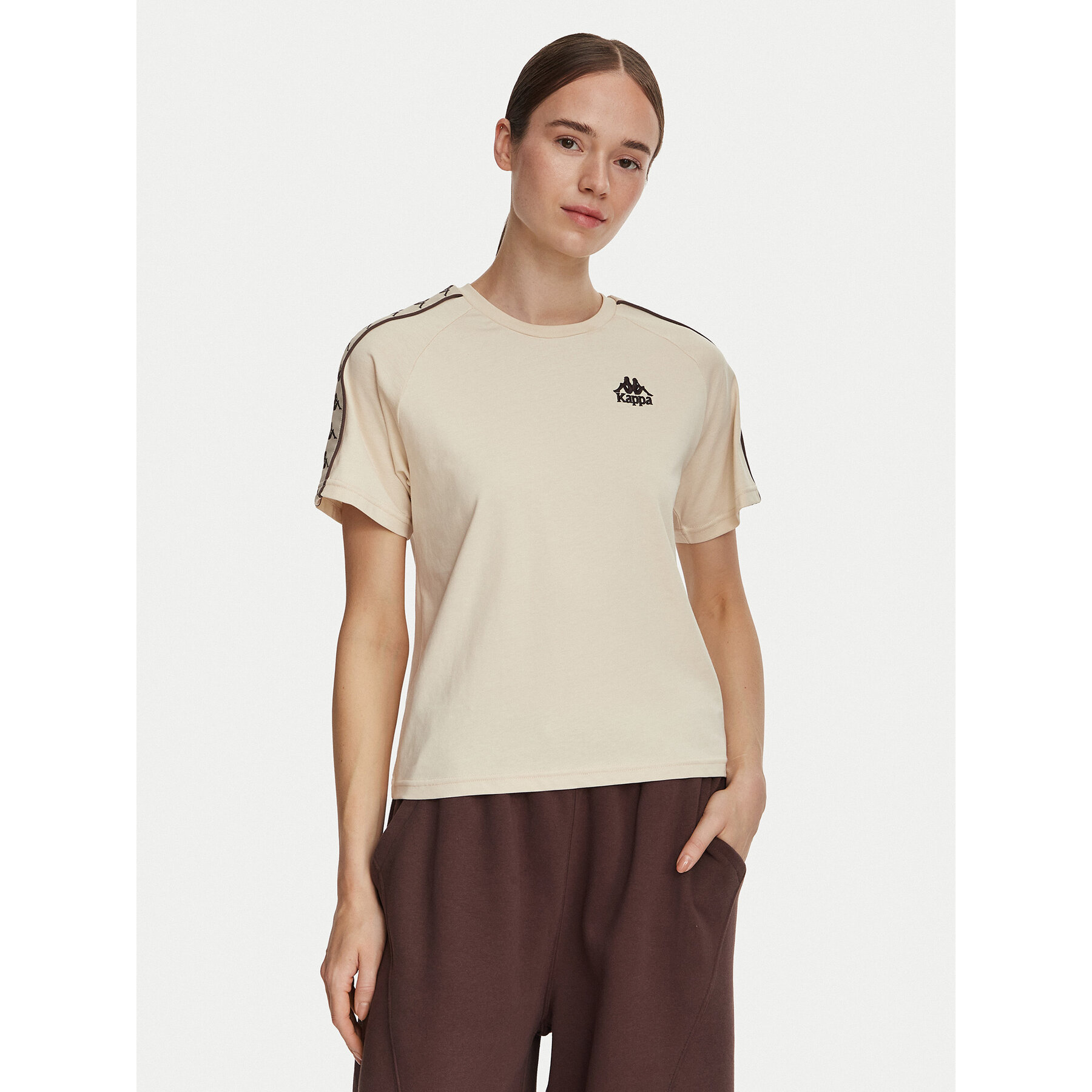 Kappa Majica 371U6WW Bež Regular Fit