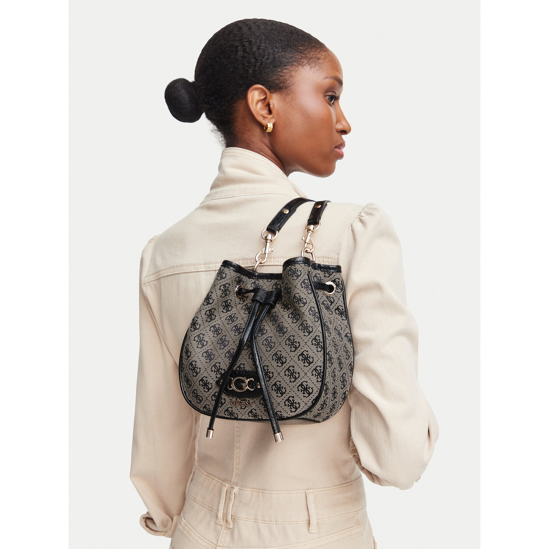 Дамска чанта Guess Samantha Mini HWJT23 13770 Черен