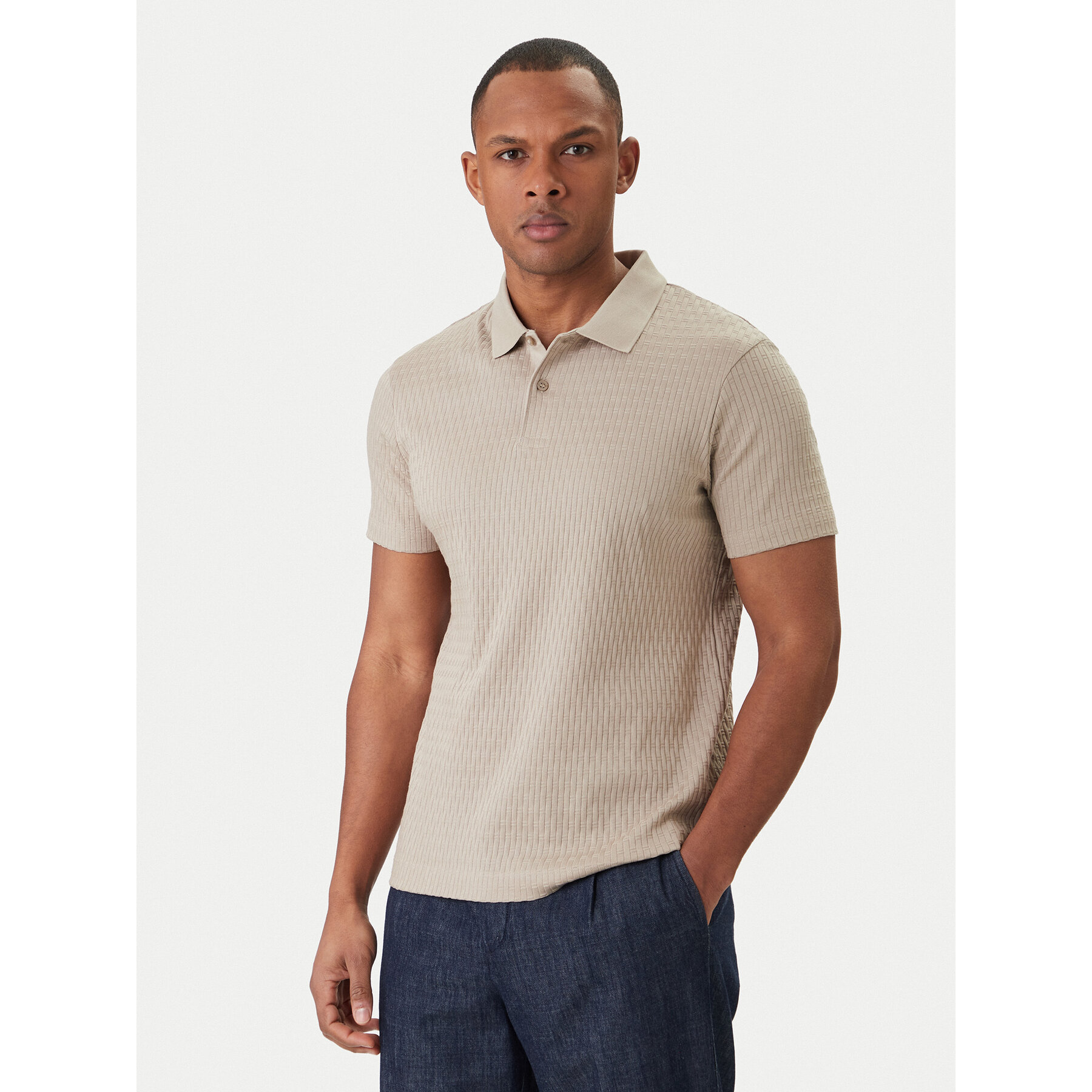 JOOP! Pólóing Jorge 30101934 Bézs Slim Fit