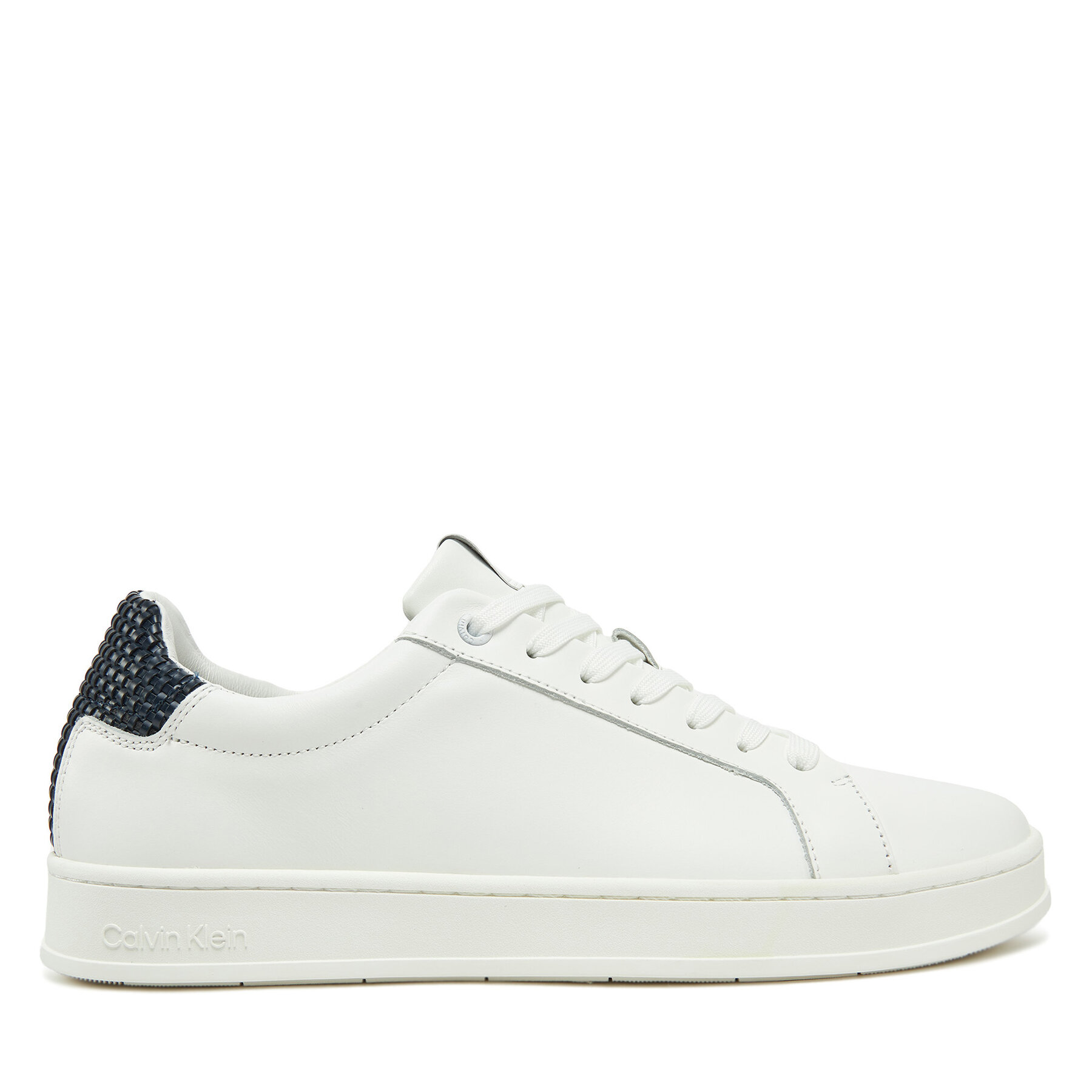Sneakersy Calvin Klein Low Top Lace Up Woven HM0HM01767 Biela