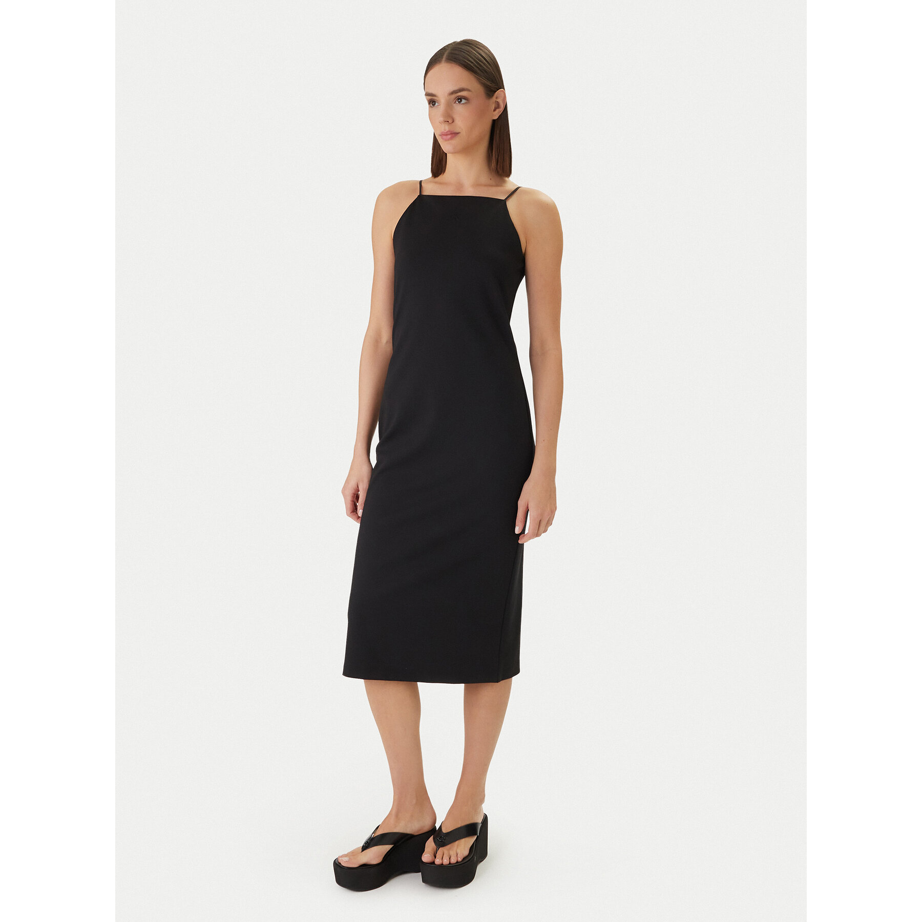 Calvin Klein Jeans Kleid für den Alltag LV044F208G Schwarz Slim Fit