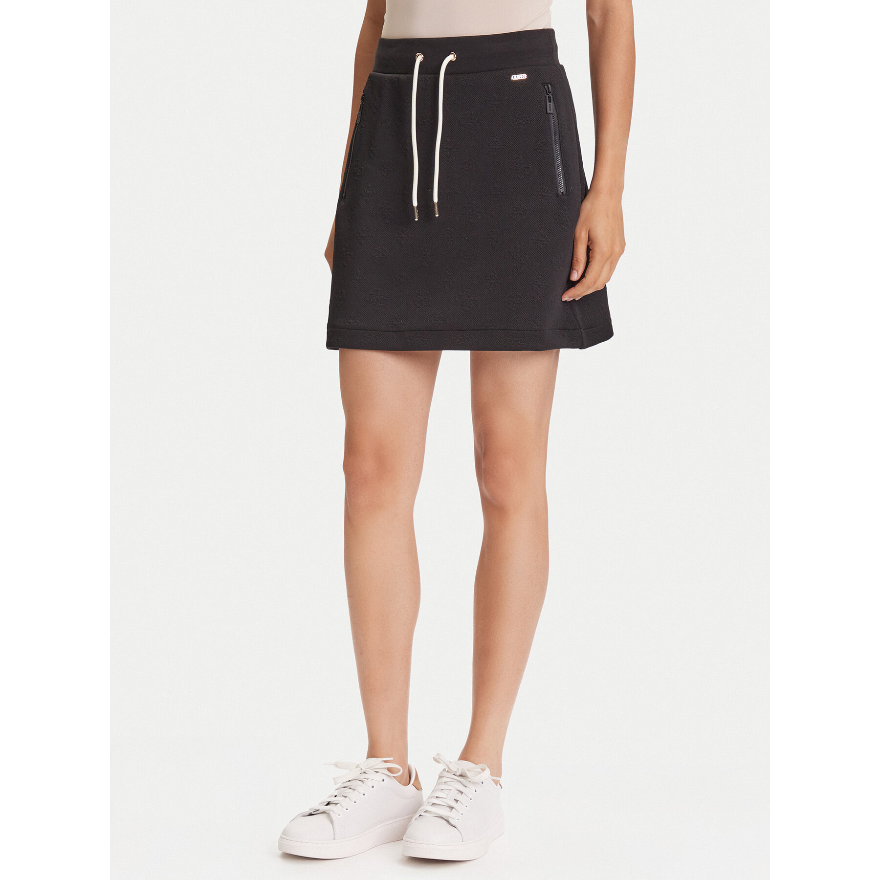 Guess Minirock V5YD03 KBSL2 Schwarz Regular Fit
