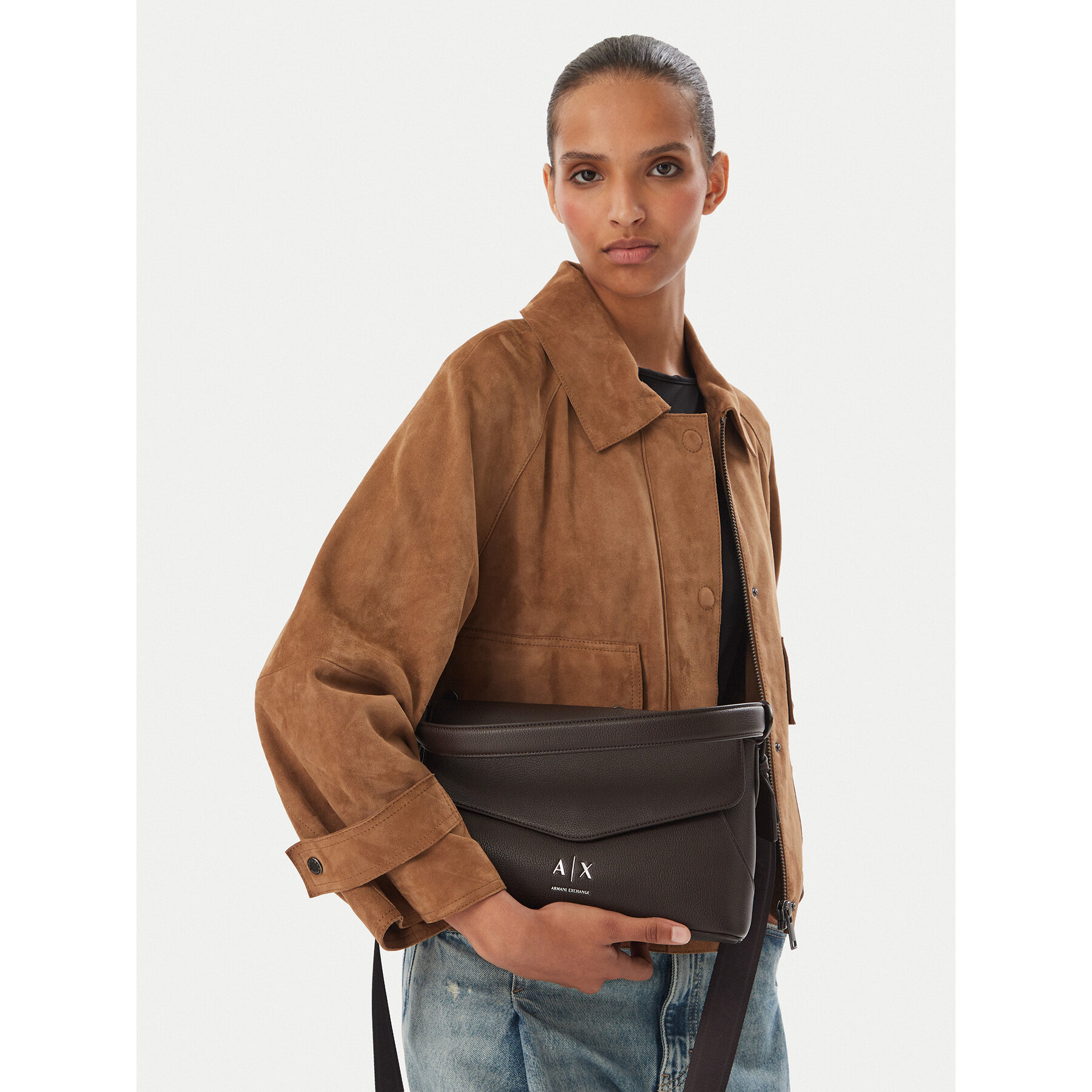 Kabelka Armani Exchange XW003145 AF26569 U6032 Tmavo hnedá
