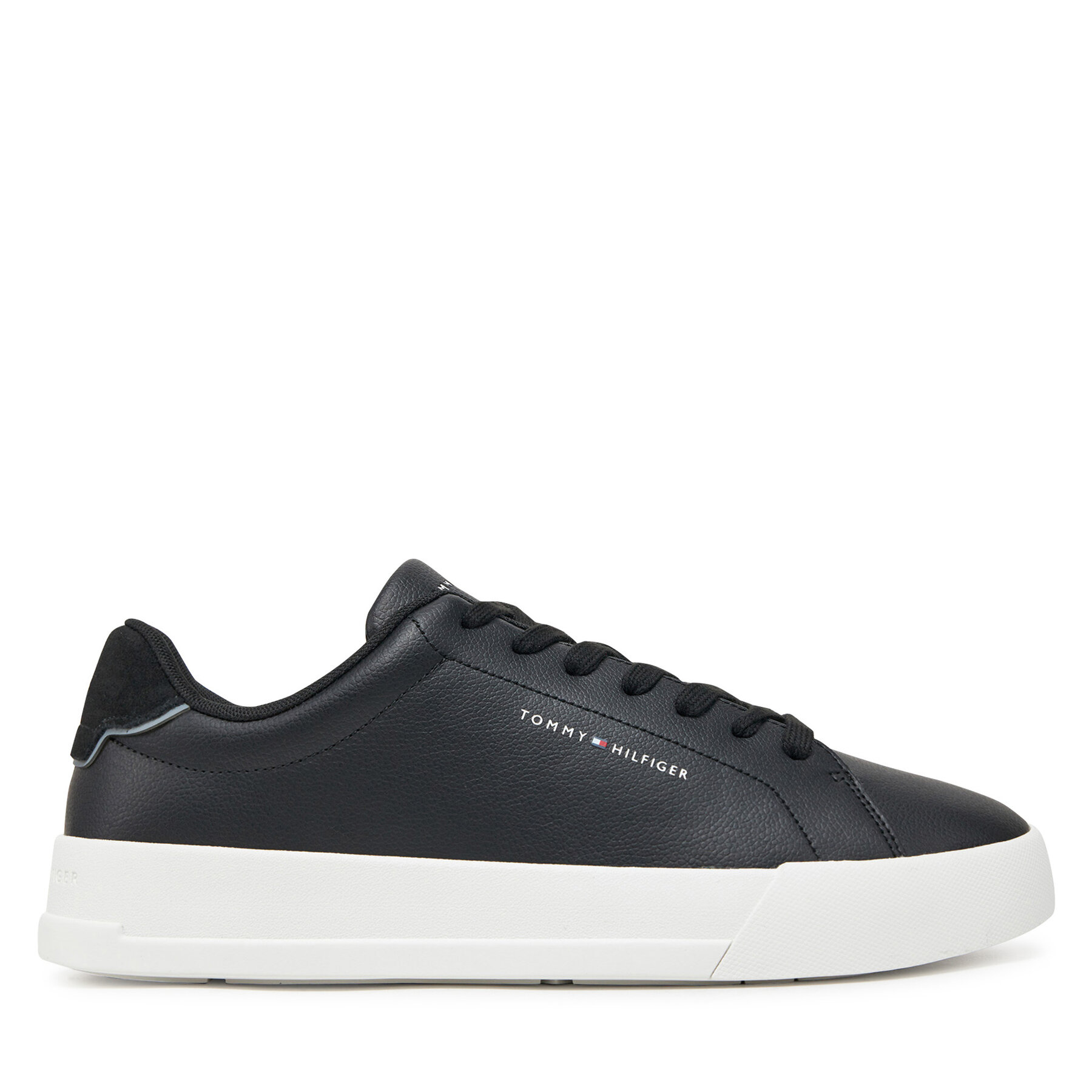 Pánske Sneakersy Tommy Hilfiger, Rozmer: 43, Čierna, Th Court Lth Detail Ess FM0FM05367