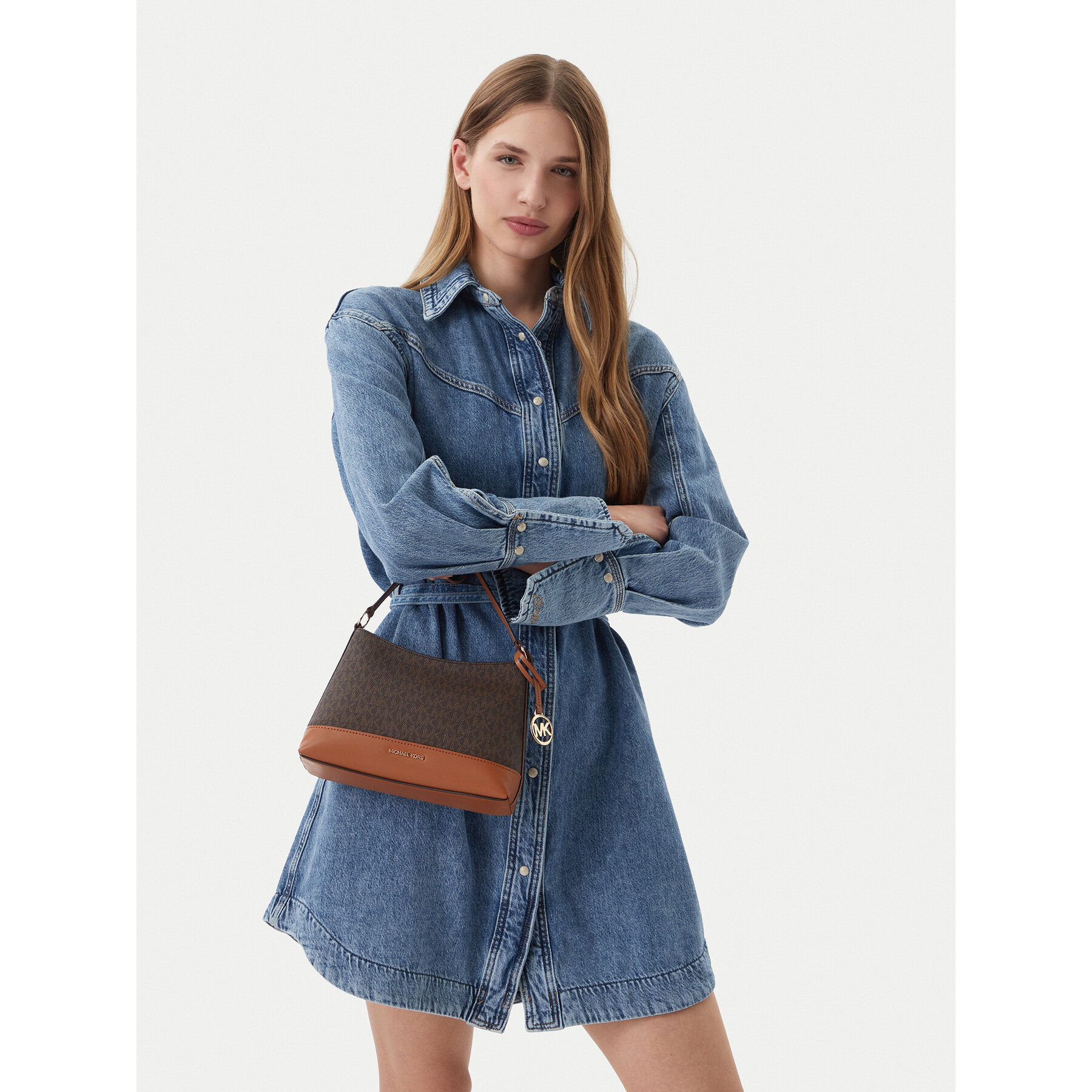 Ročna torba MICHAEL Michael Kors 32S6G3PC1B Rjava