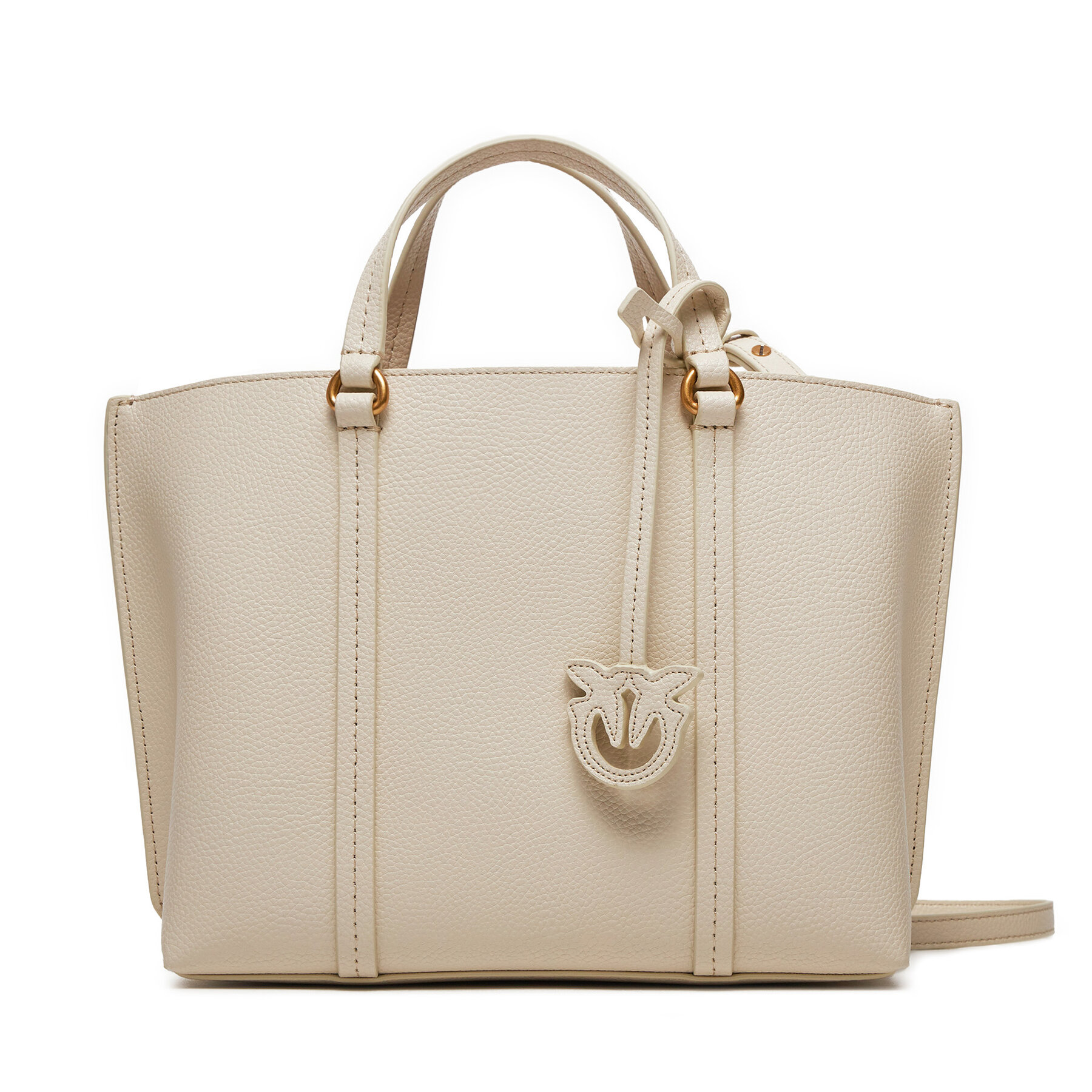 Geantă Pinko Carrie Shopper Classic PE 24 PLTT 102833 A1LF Écru
