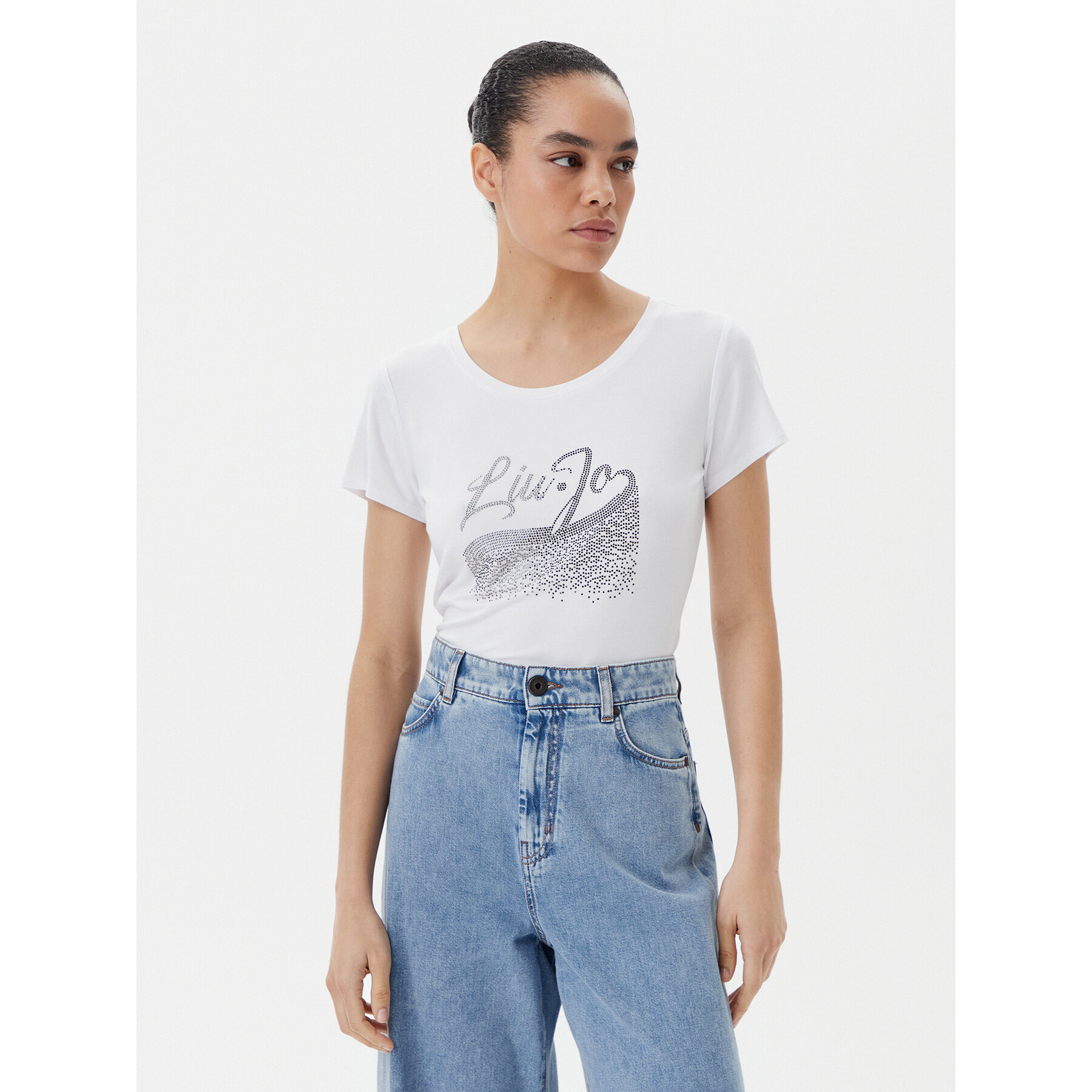 Liu Jo Beachwear T-shirt VA5157 JS360 Bianco Regular Fit