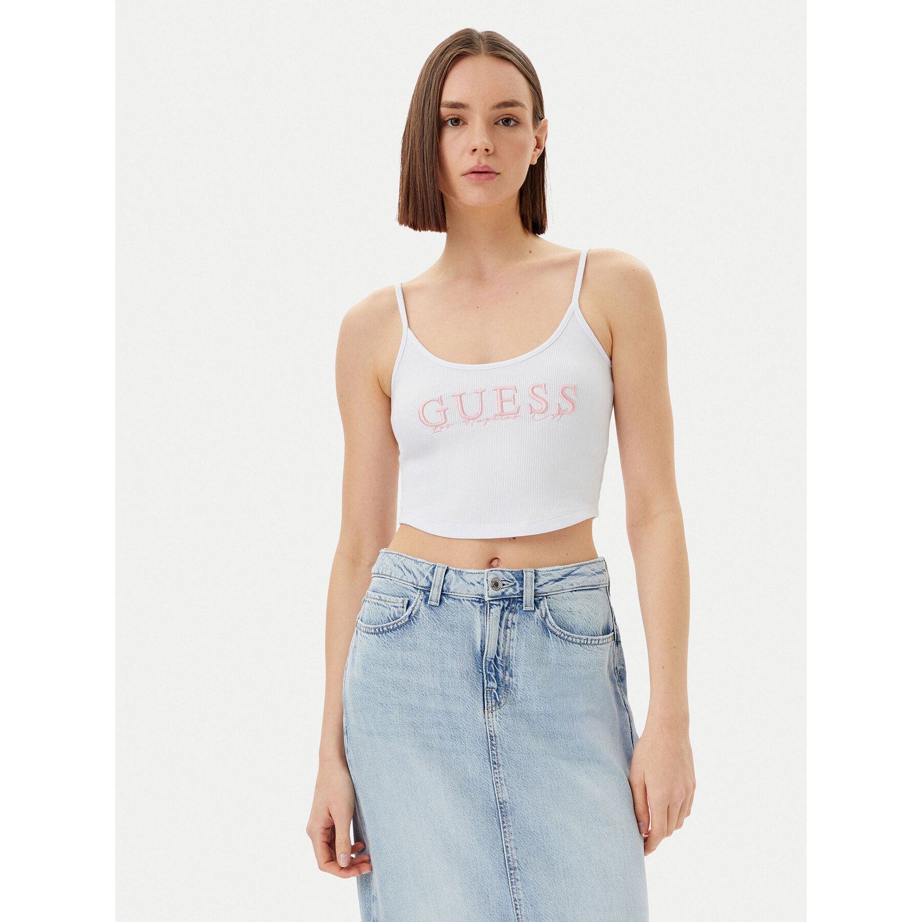 Guess Felső V5GP16 K8RT2 Fehér Regular Fit