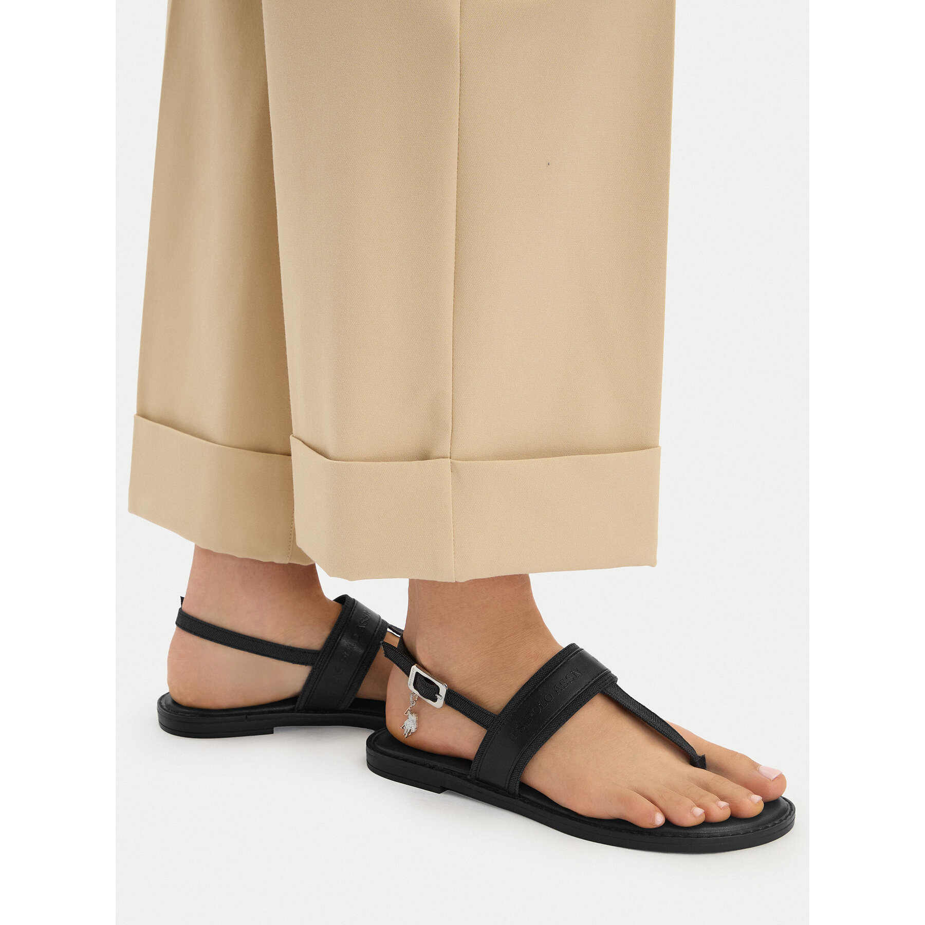 Sandále U.S. Polo Assn. EO-CASSIE001W/6TY1 Čierna