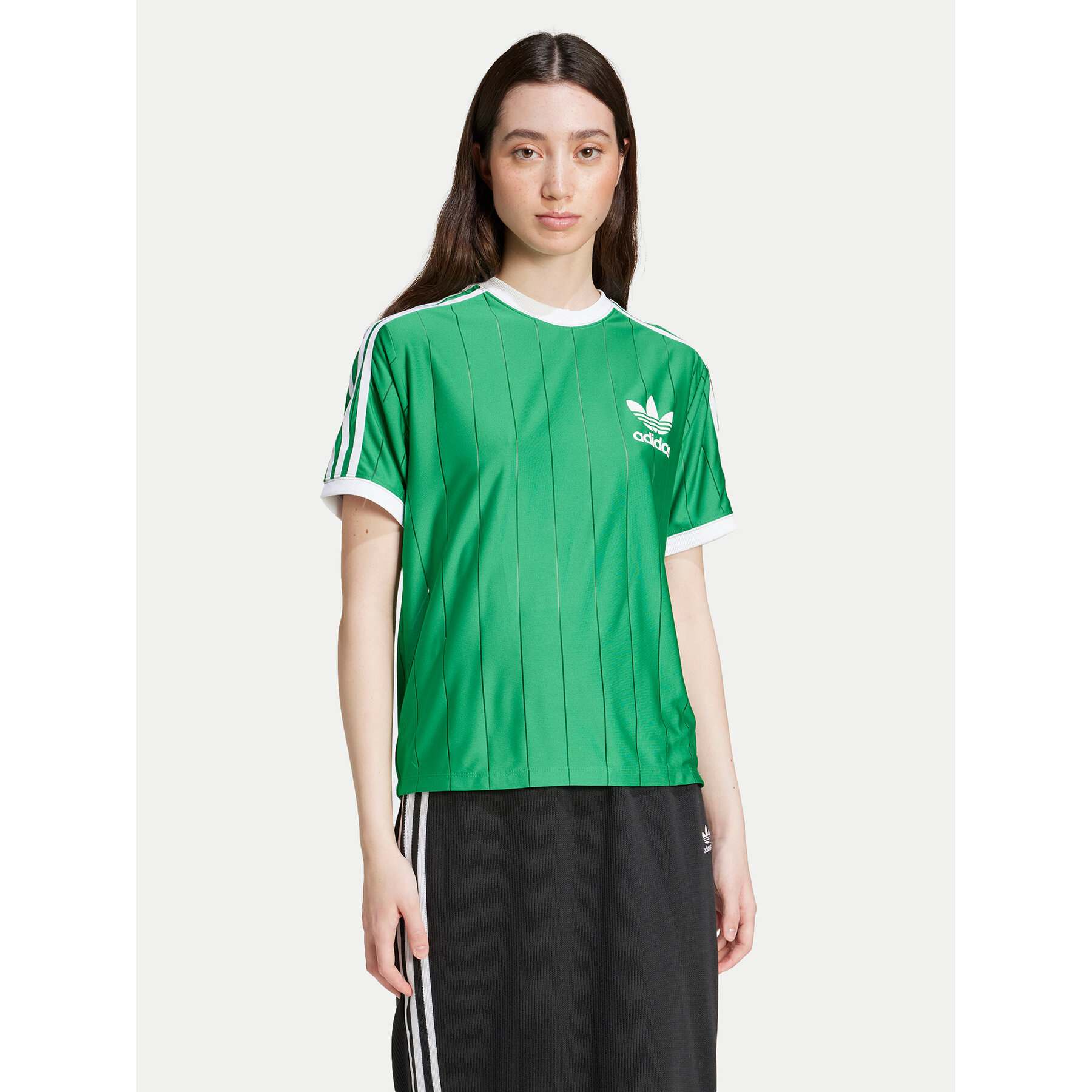 adidas T-Shirt adicolor 3-Stripes IY7227 Πράσινο Loose Fit