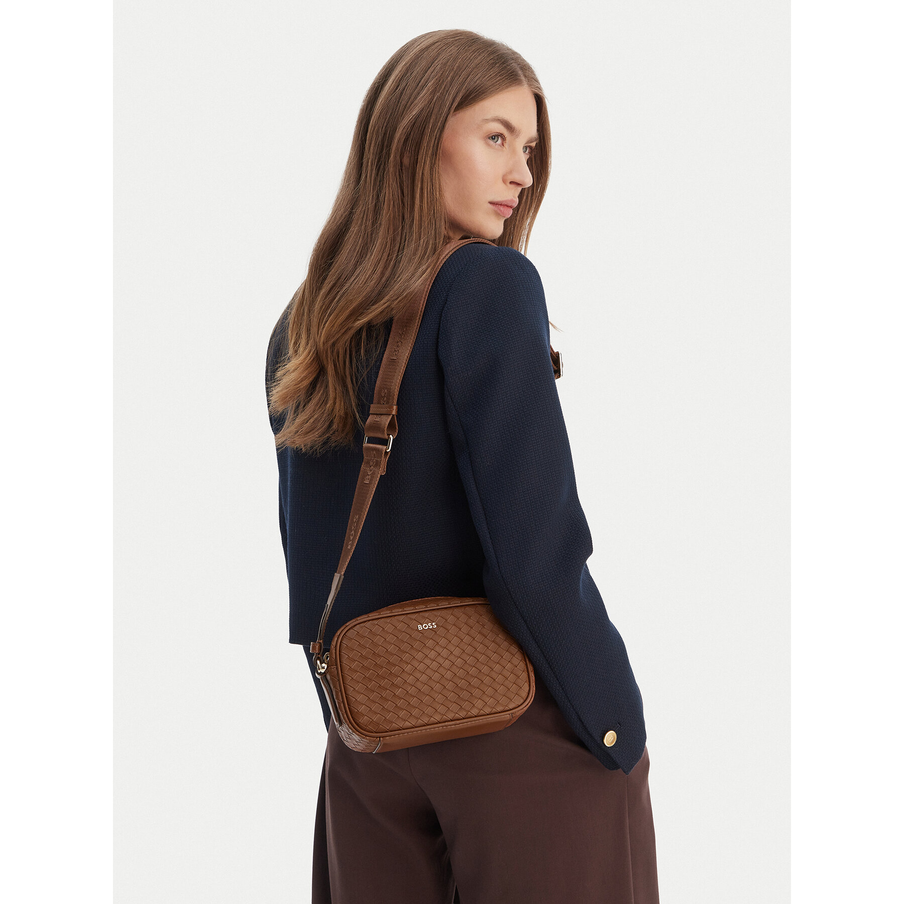 Дамска чанта BOSS 50558012 Кафяв