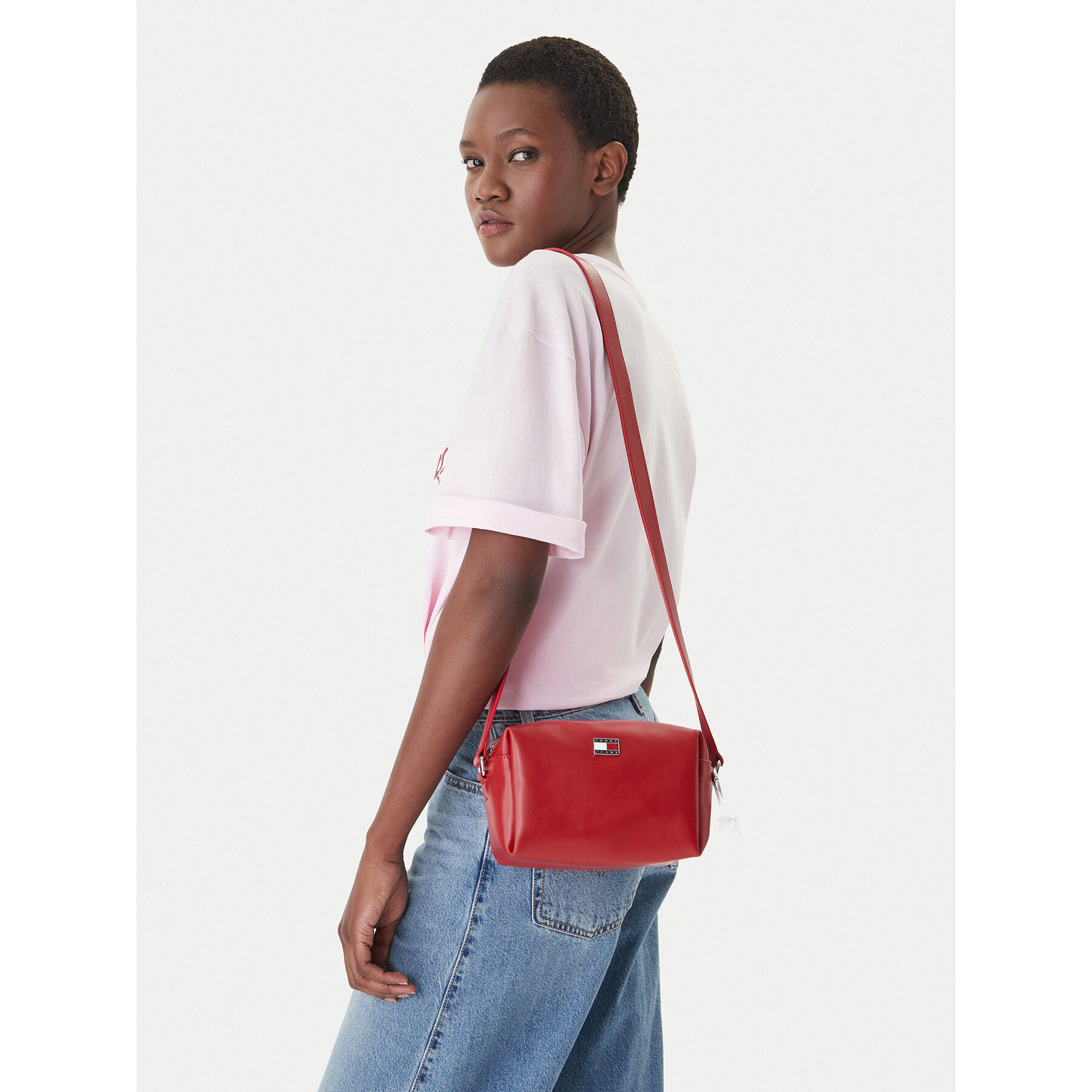 Τσάντα Tommy Jeans Tjw City Charm Camera Bag AW0AW18456 Κόκκινο