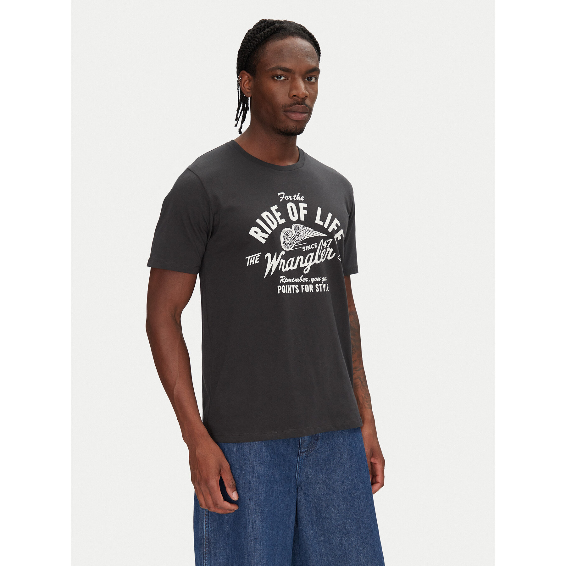 Wrangler T-Shirt Americana 112362790 Μαύρο Regular Fit