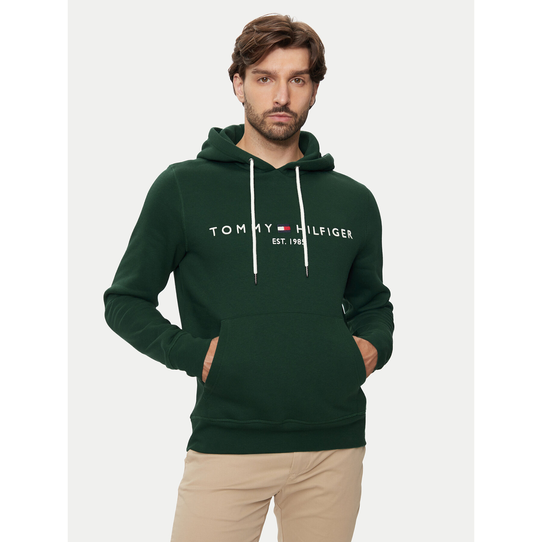 Tommy Hilfiger Sweatshirt Logo MW0MW11599 Grün Regular Fit
