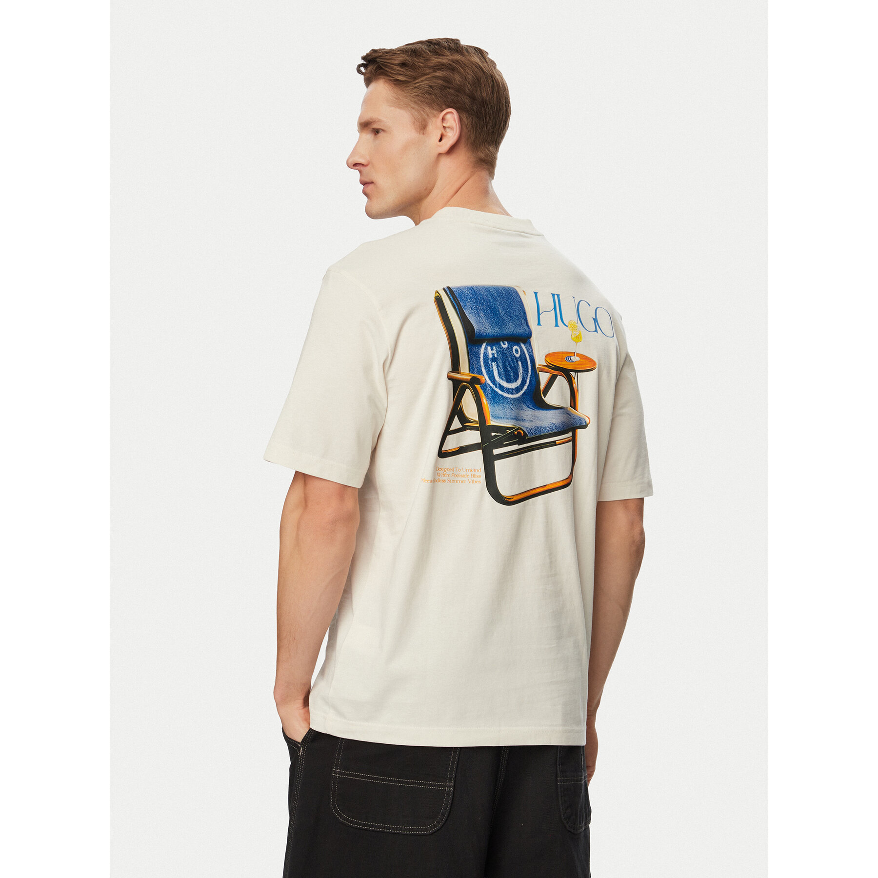 HUGO Póló Nulaxo 50560093 Fehér Regular Fit