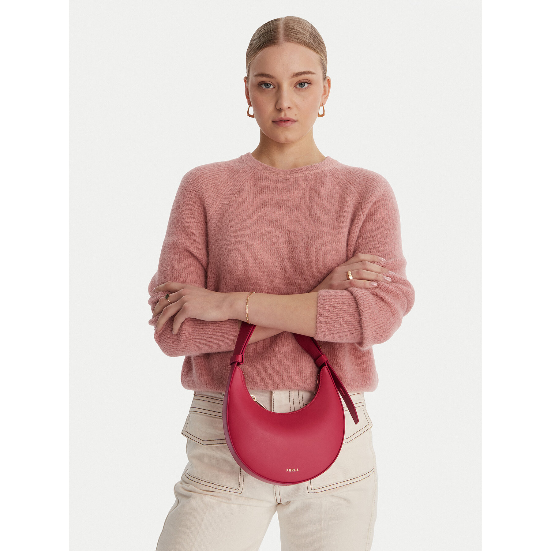Ročna torba Furla Delizia Mini WE00649 AX0733 CN 4485S Roza